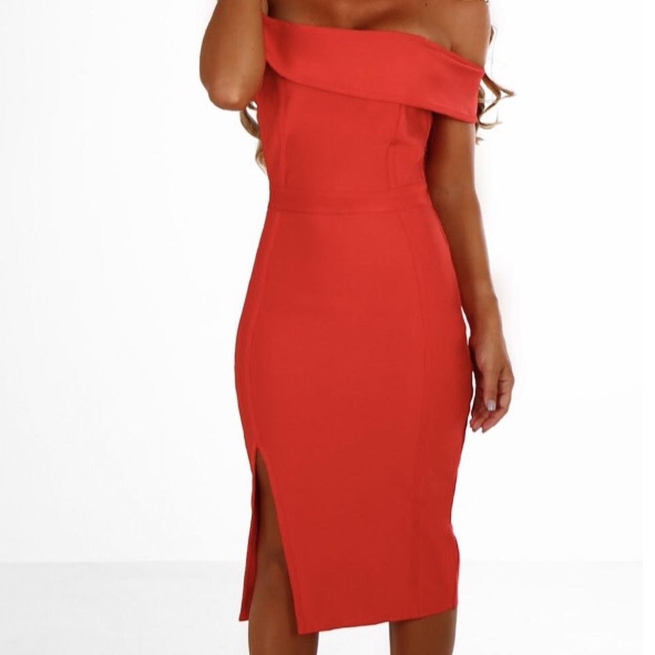 Pink boutique store red bandage dress