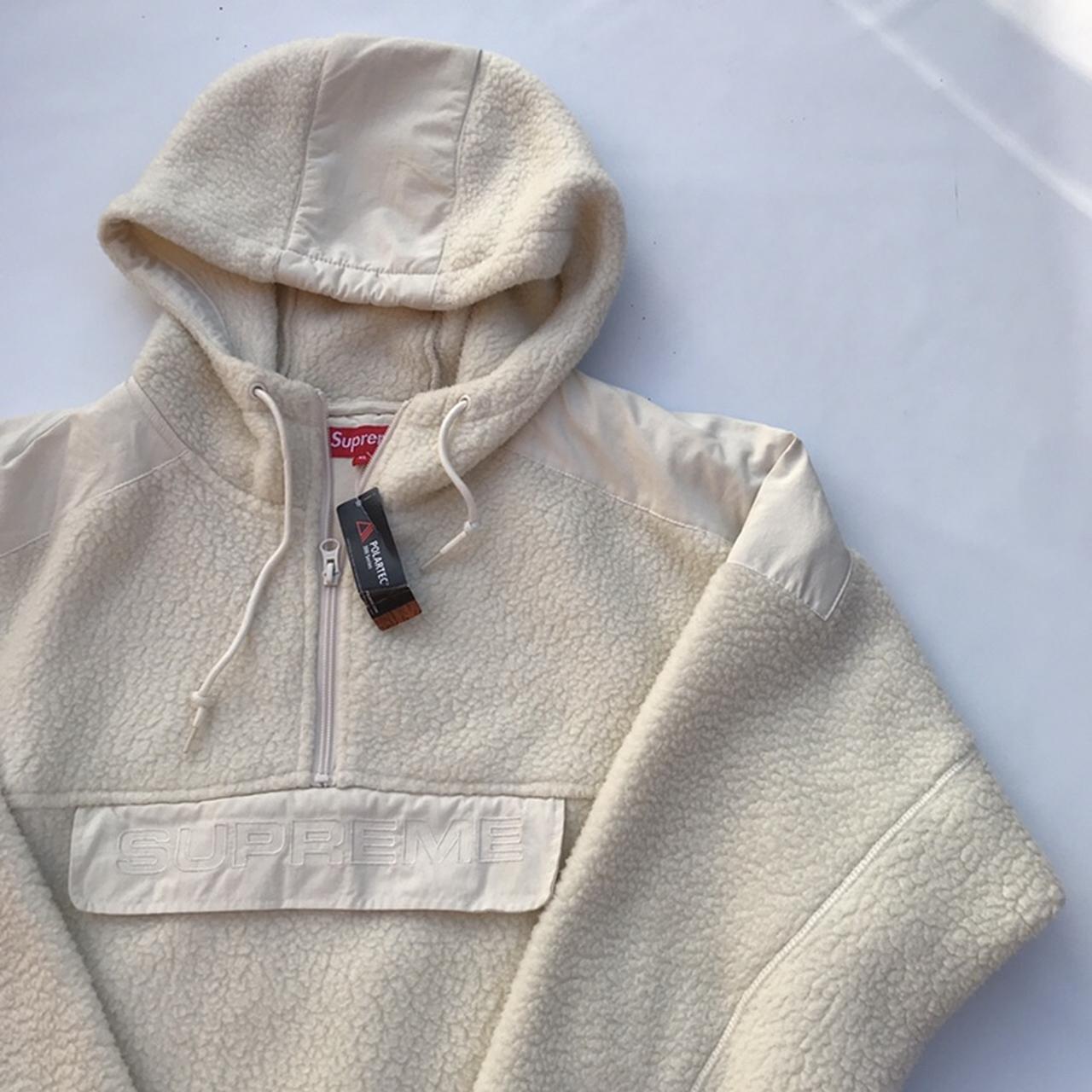 Supreme Central Zip Sherpa Hooded Depop