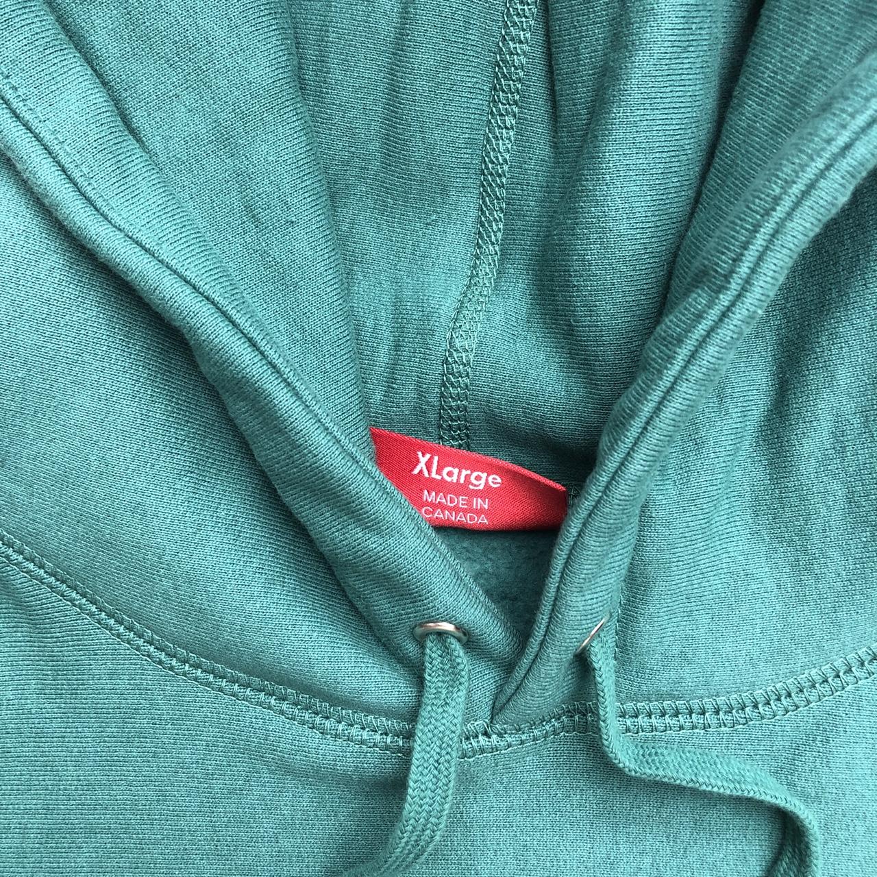 Supreme trademark hooded sweatshirt hotsell dark teal