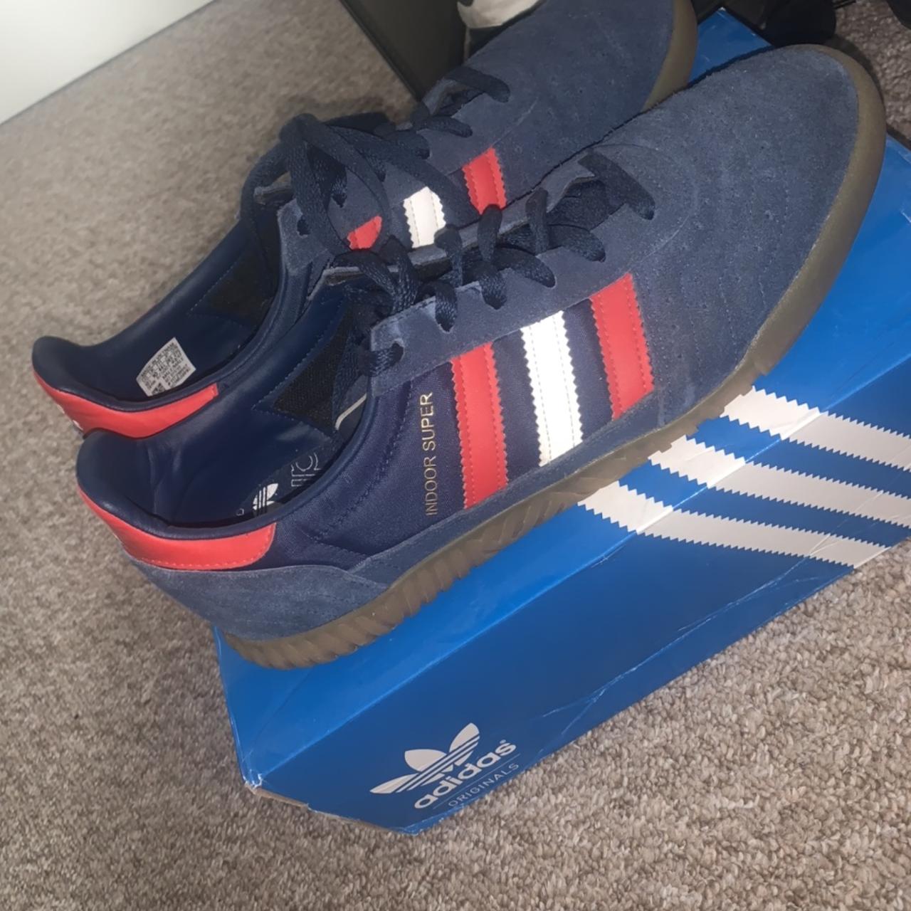 Adidas Originals Men's Navy Trainers | Depop