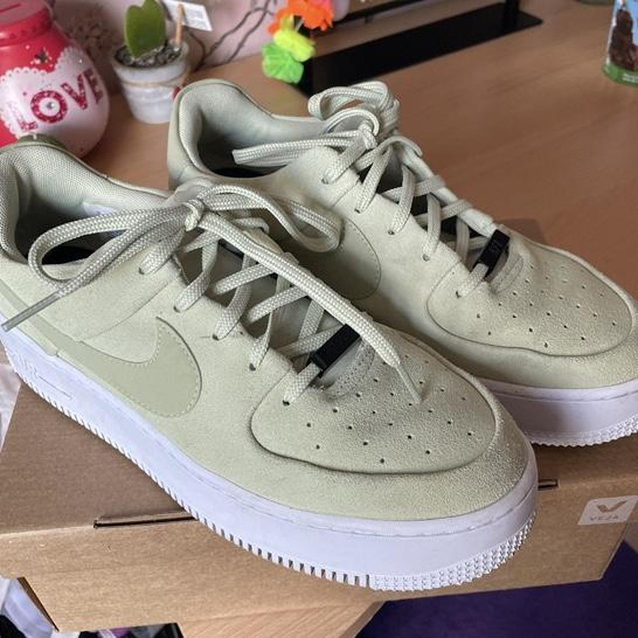 sage green nike trainers