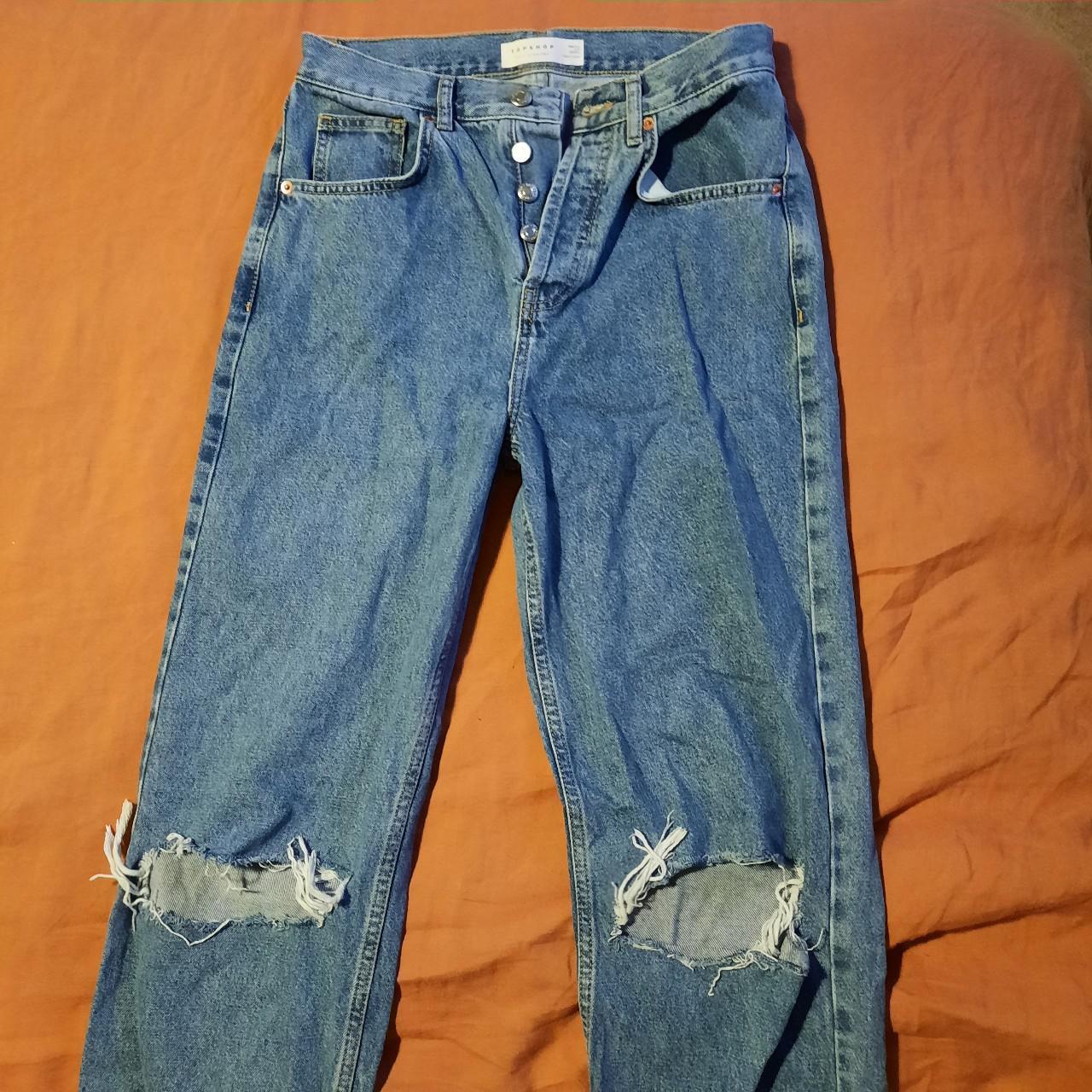 Topshop 90s straight leg jeans Worn once, great... - Depop