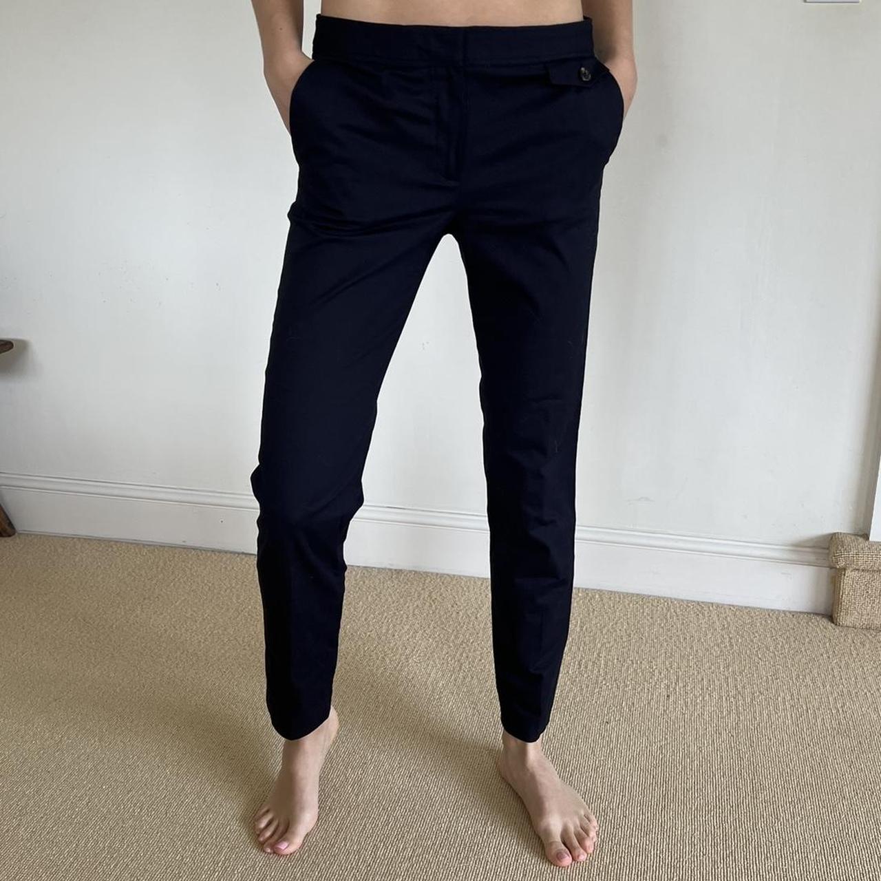 Navy blue cigarette trousers from Massimo... Depop