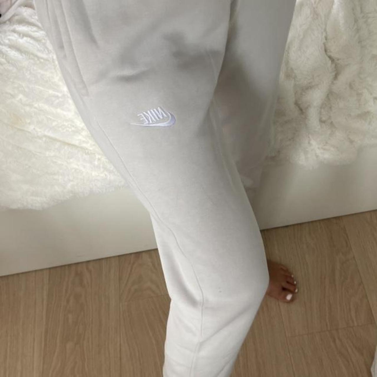 Selling these cream/beige Nike joggers size 6/8 £20... Depop