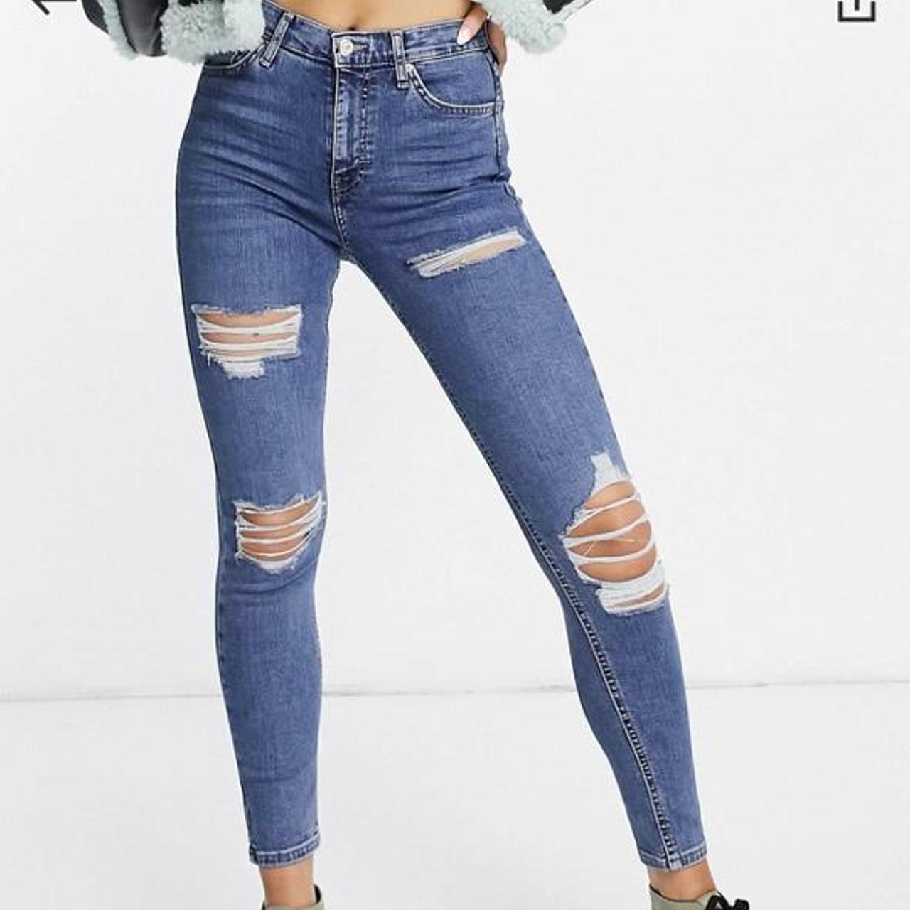 topshop jamie jean in mid blue