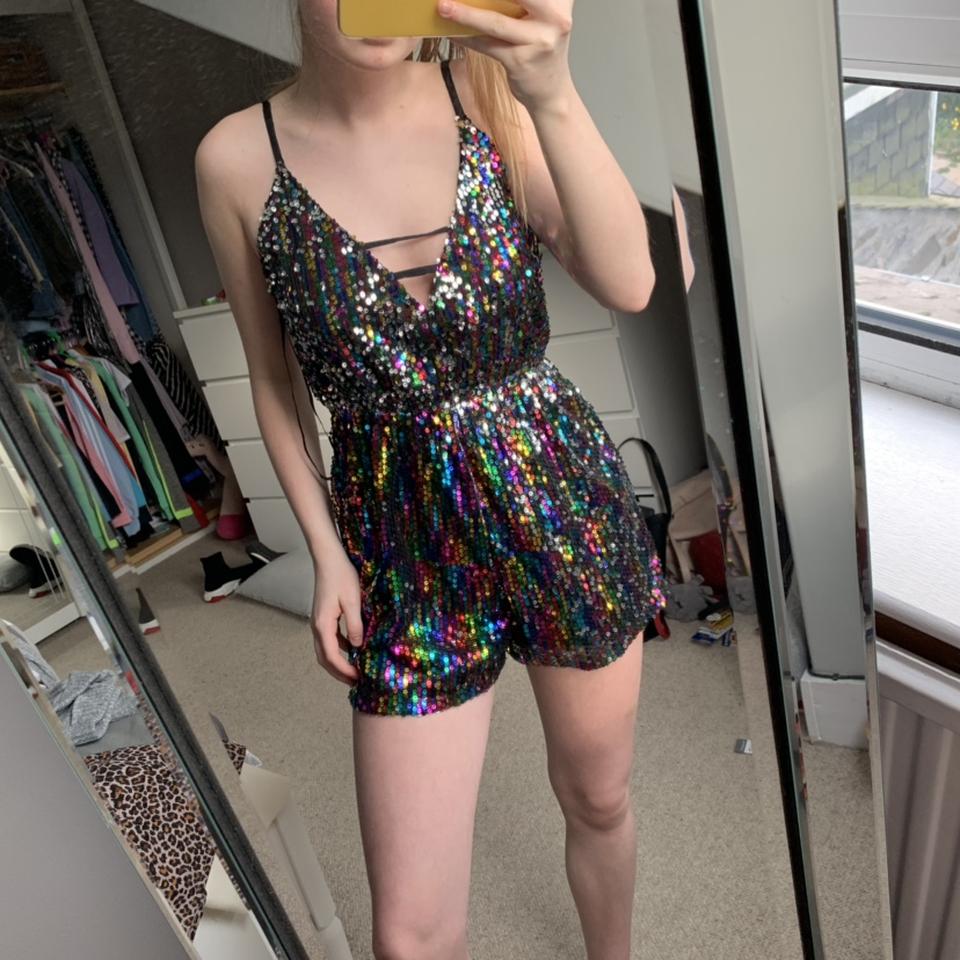 Primark glitter jumpsuit. Size S. never worn still. Depop