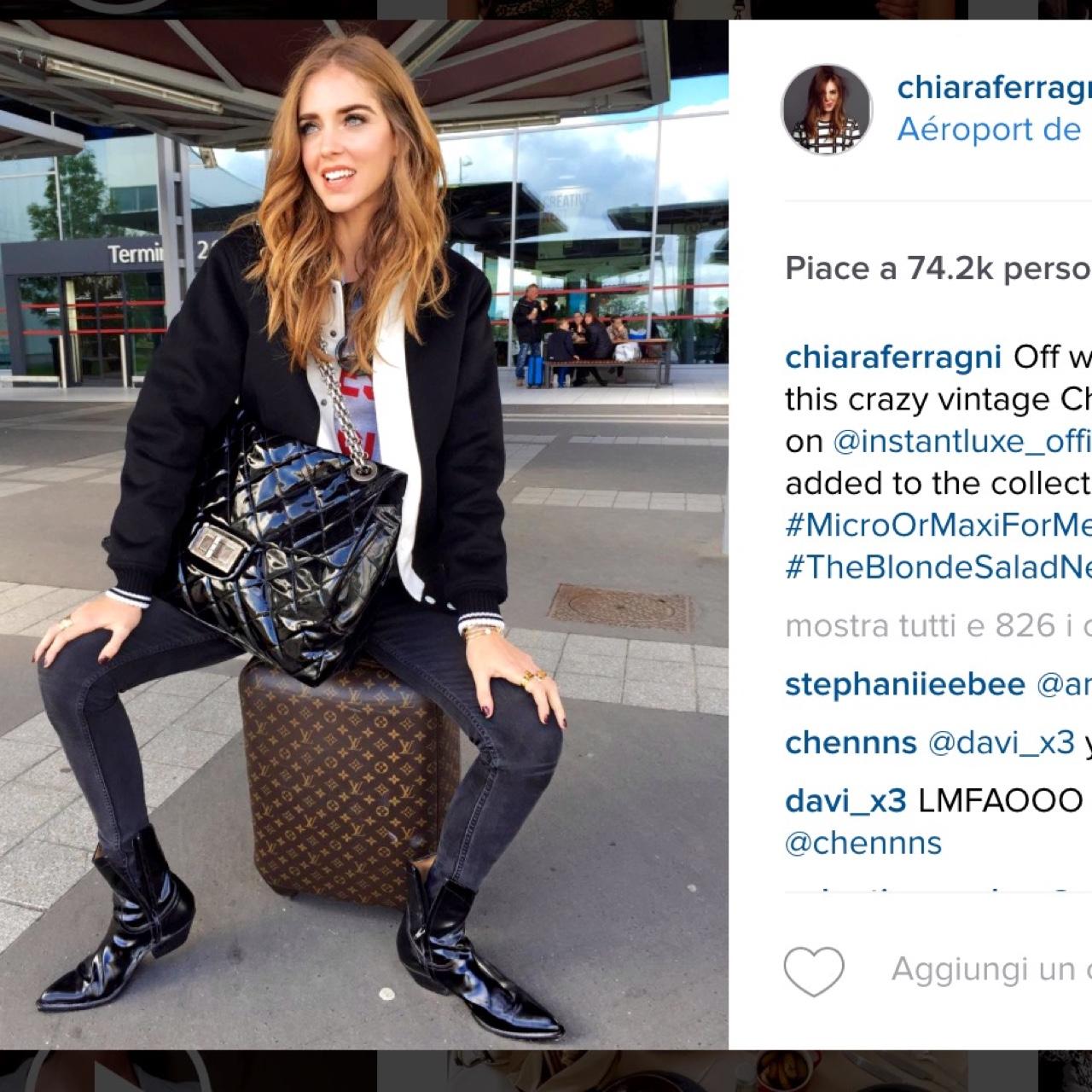 Chanel xxl indossata da Chiara Ferragni, la trovate... - Depop