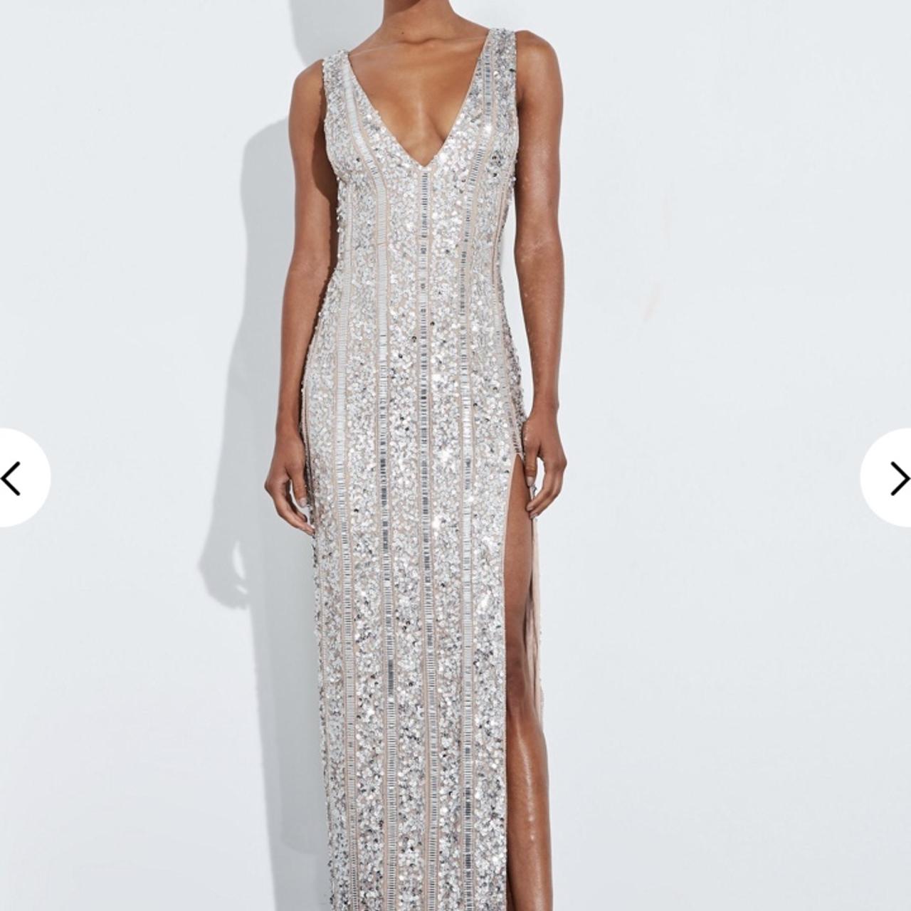 Missguided peace and love silver dress sale