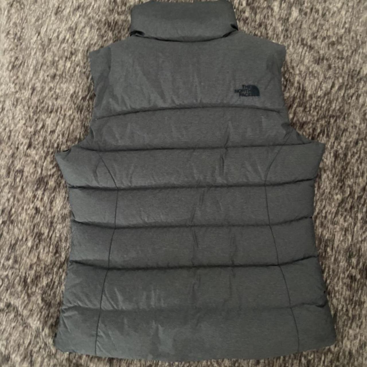 The North Face Gilet/Body Warmer Grey/Blue Hardly... Depop