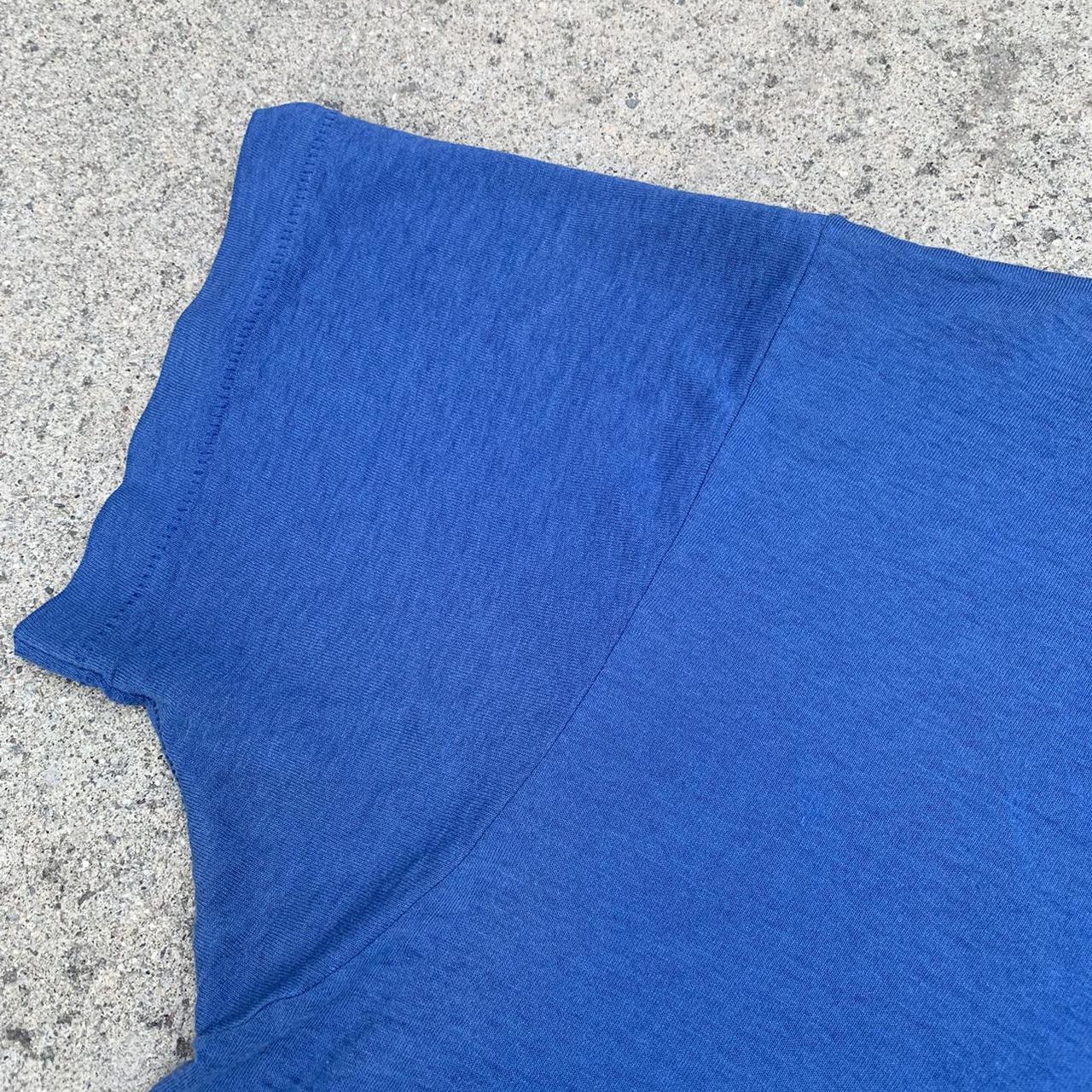 American Vintage Men's Blue and Navy T-shirt | Depop