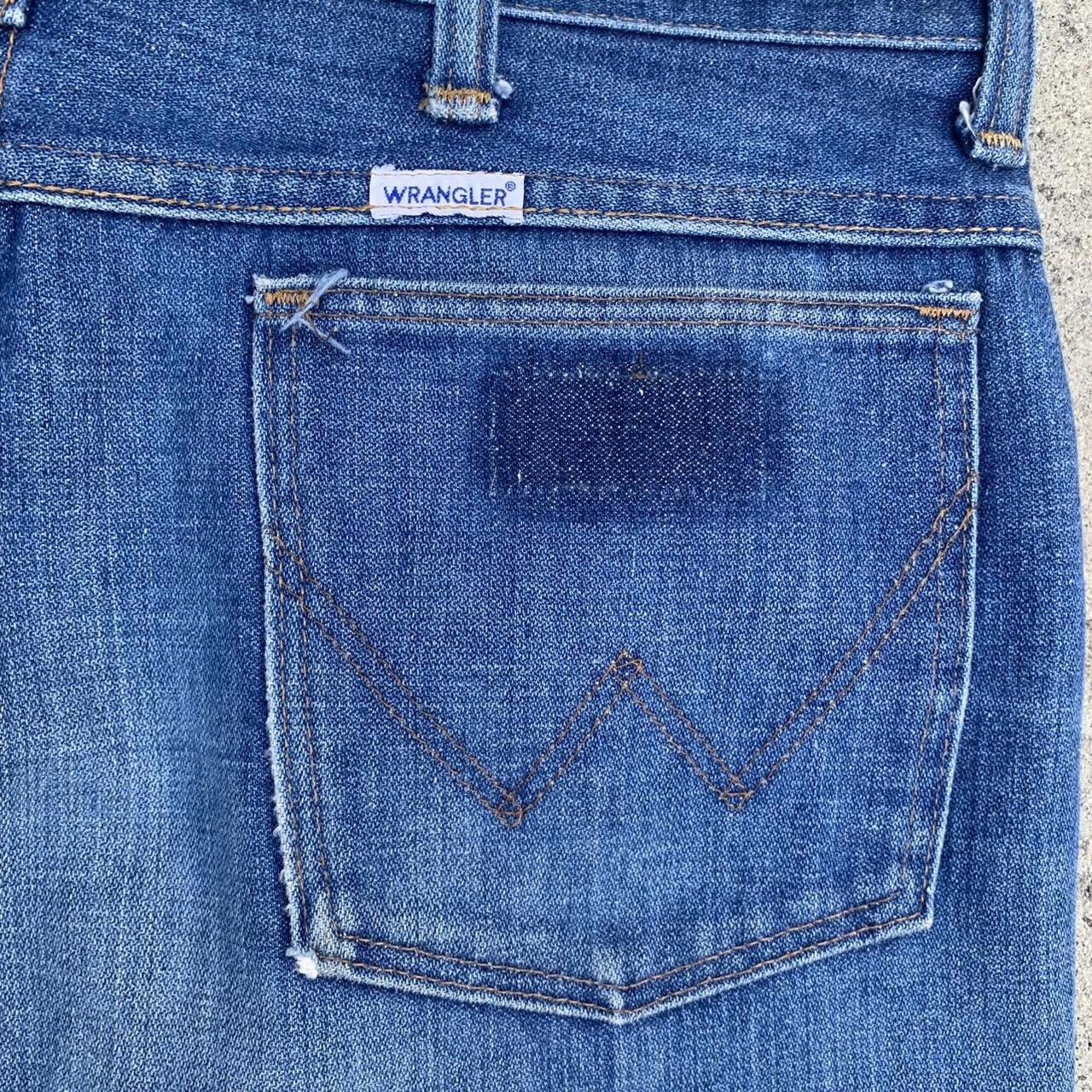 Vintage 70s Wrangler flares jeans Made in... - Depop