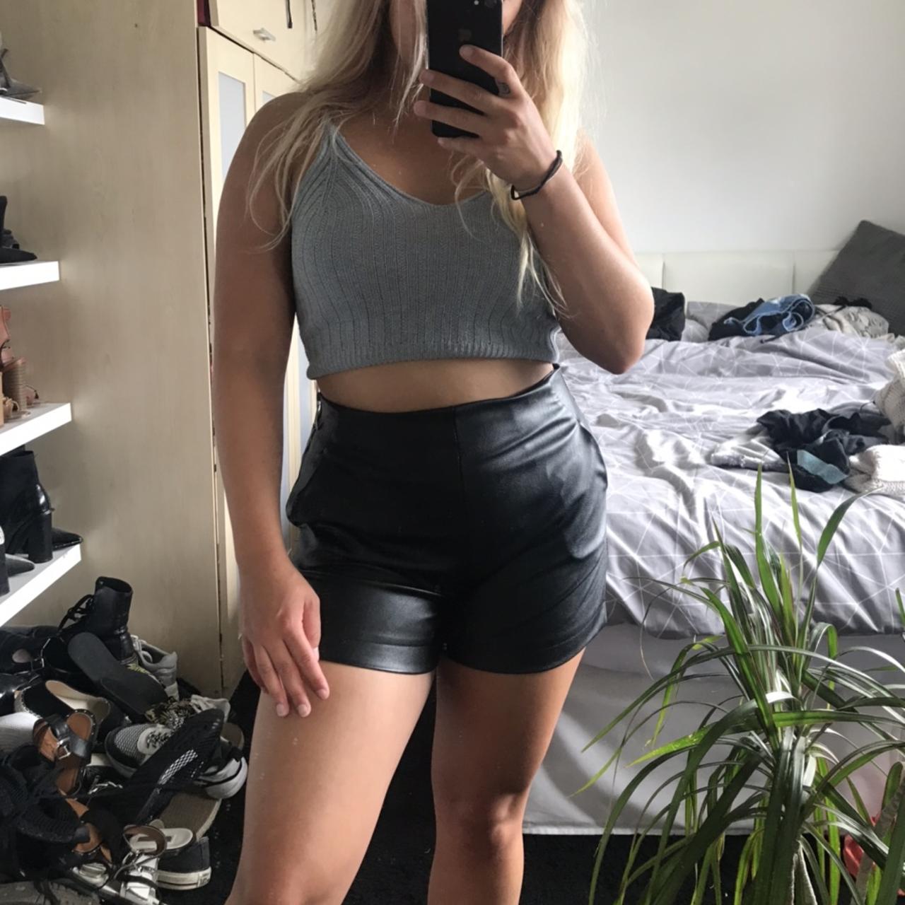 Leather Shorts Boohoo Black Shorts Leather Shorts Plus Size Shorts