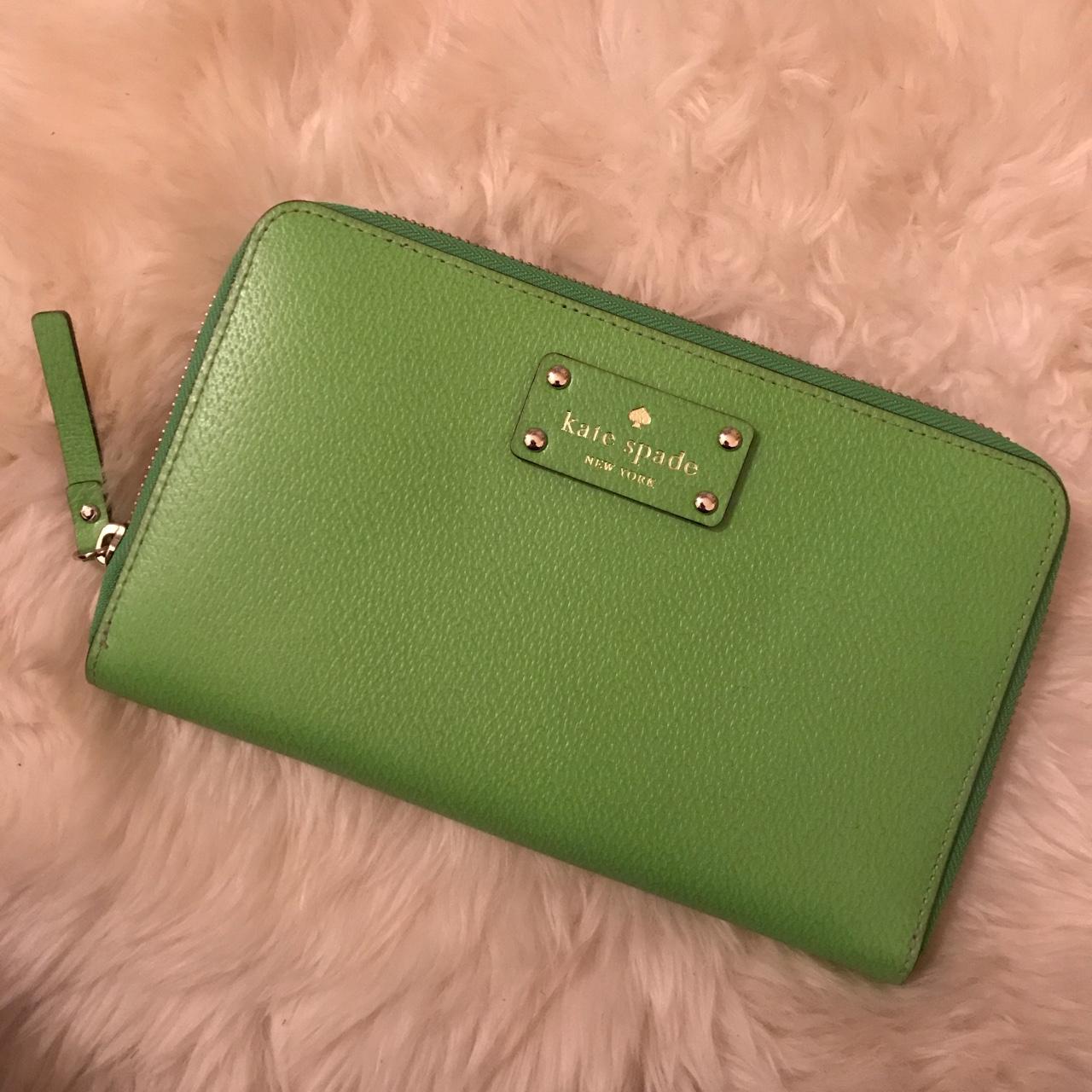 kate spade lime green wallet