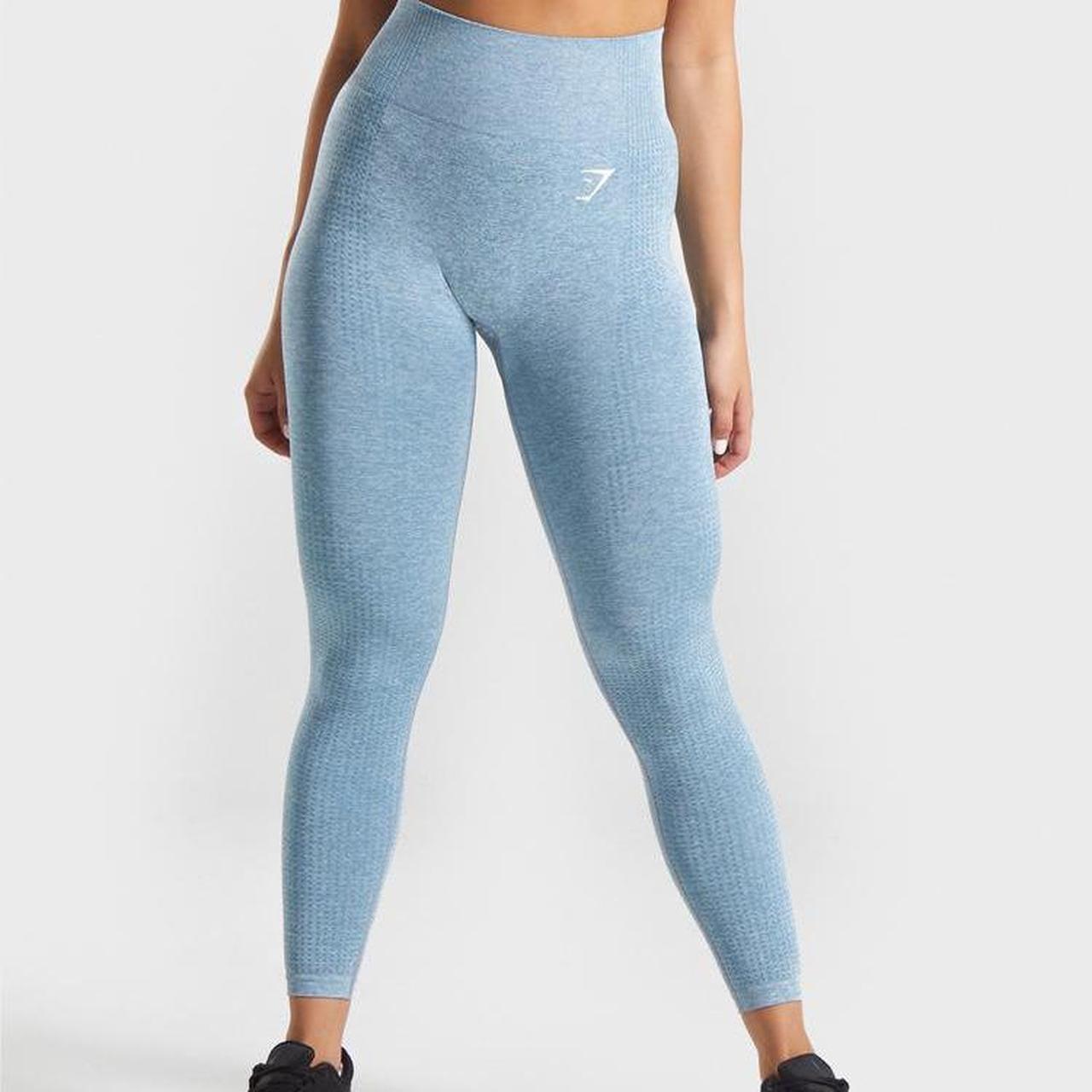 Gymshark vital seamless leggings in blue. High - Depop