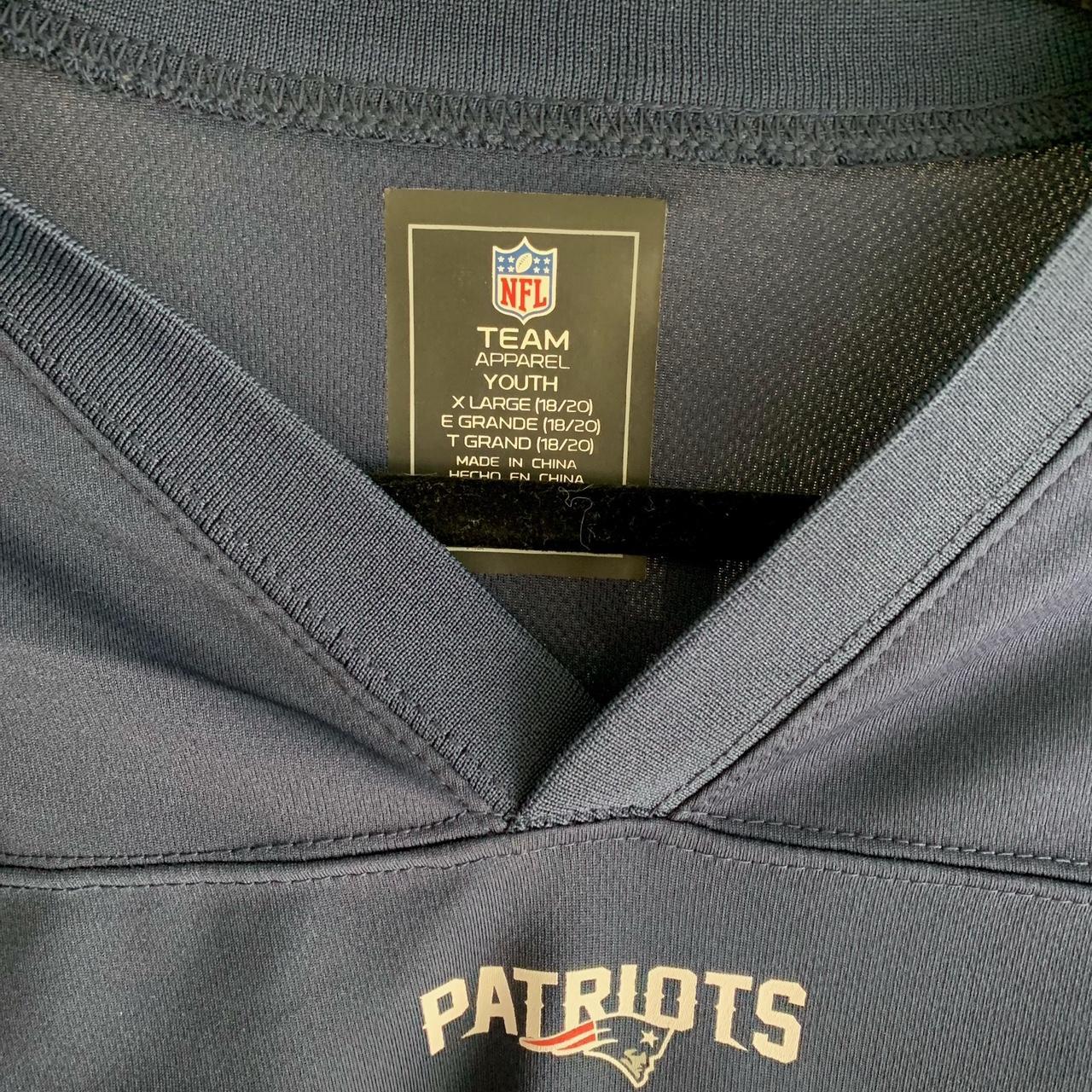 Navy New England Patriots Tom Brady Jersey (Youth - Depop