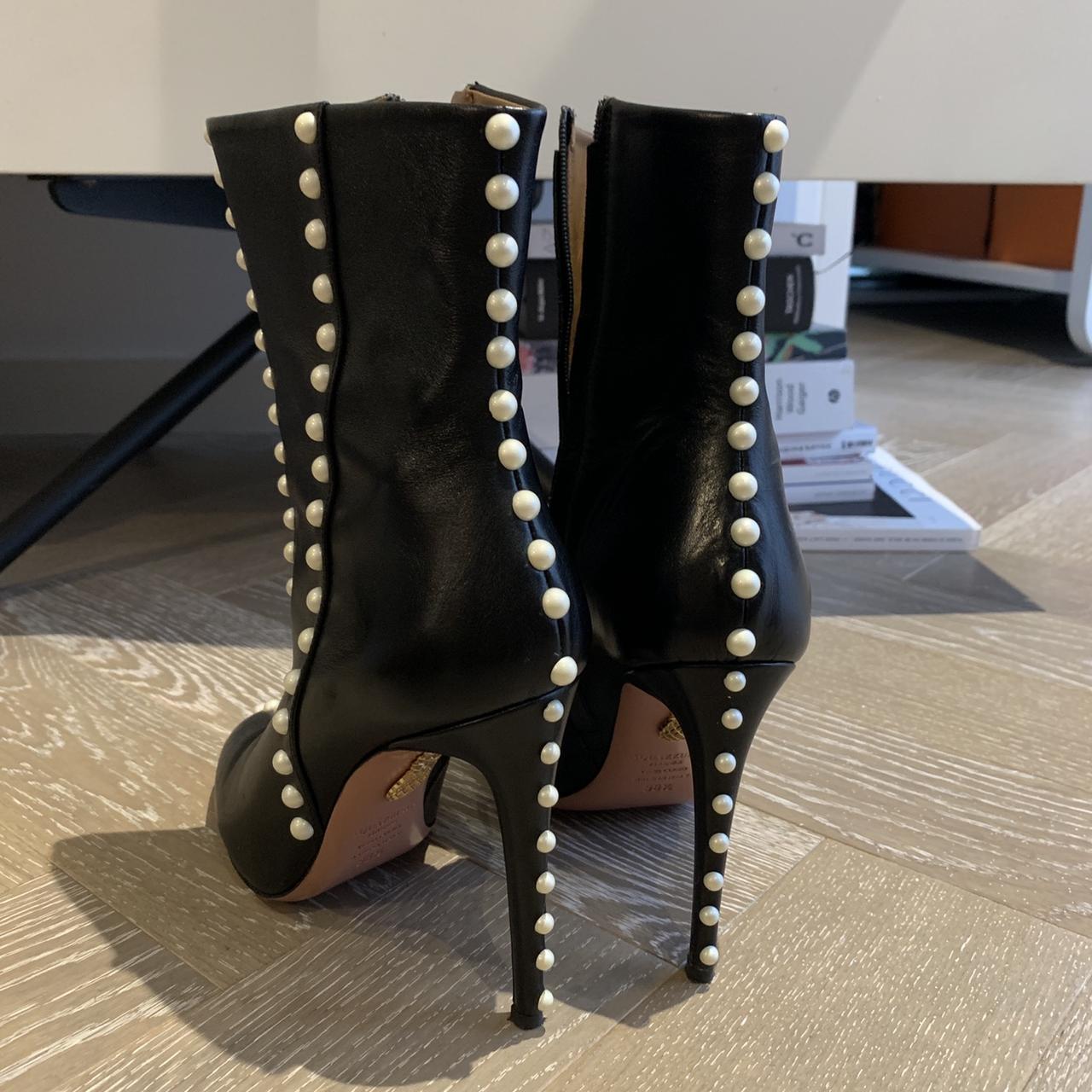 Aquazzura pearl shop booties