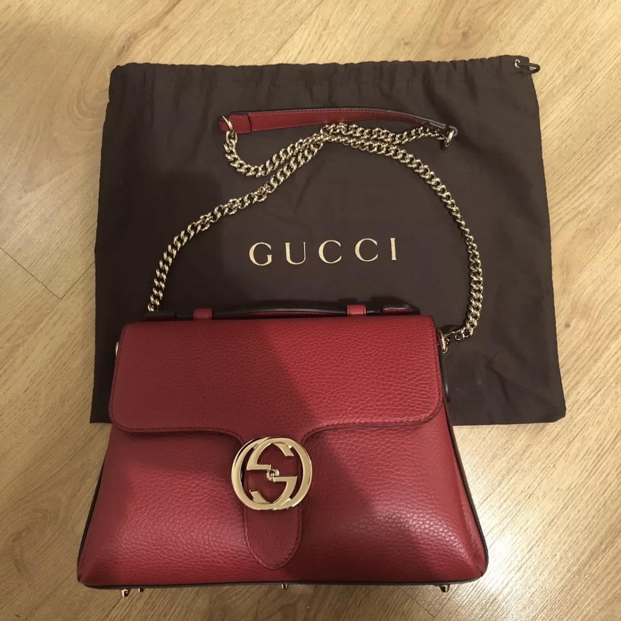 Gucci interlocking best sale bag red