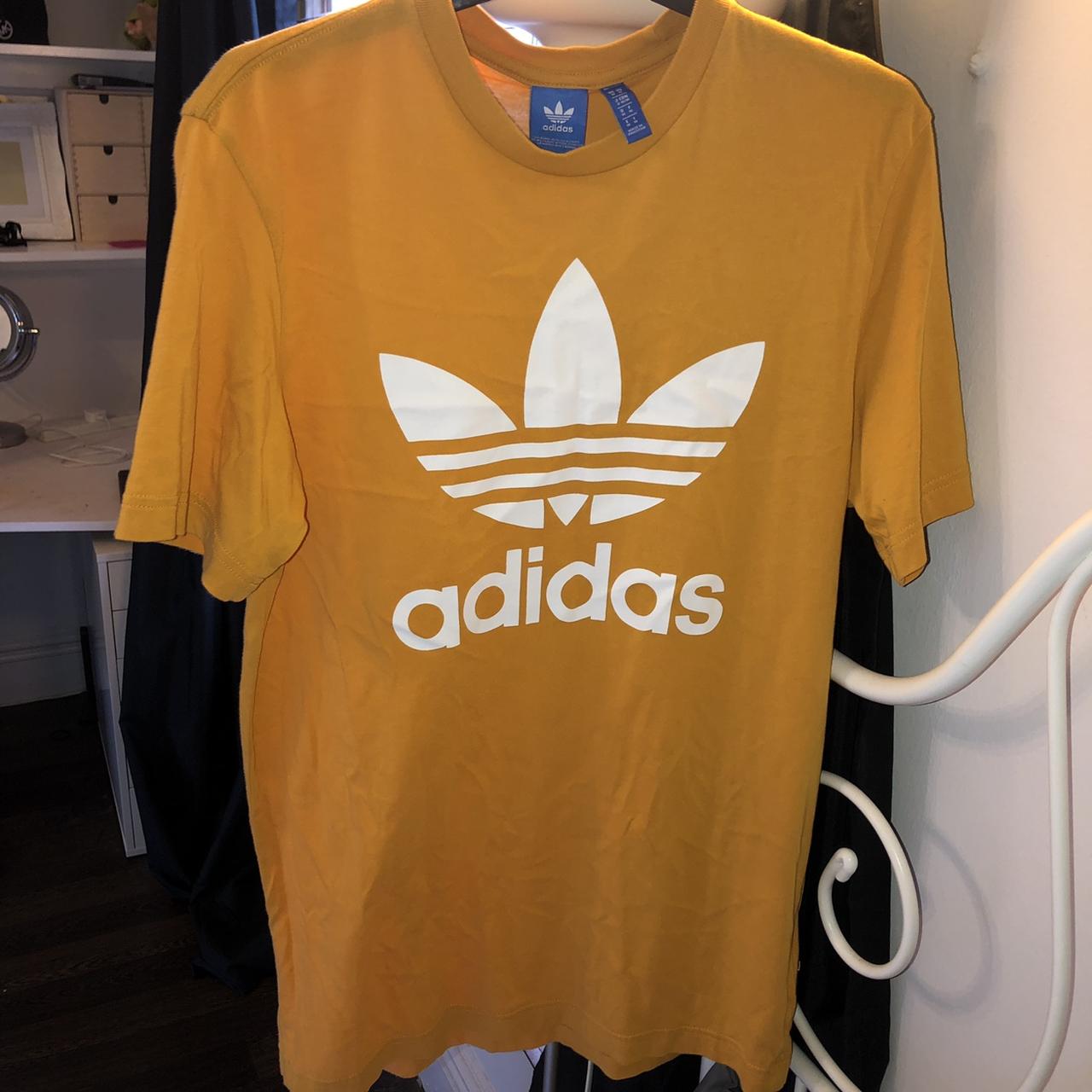 mustard yellow adidas shirt