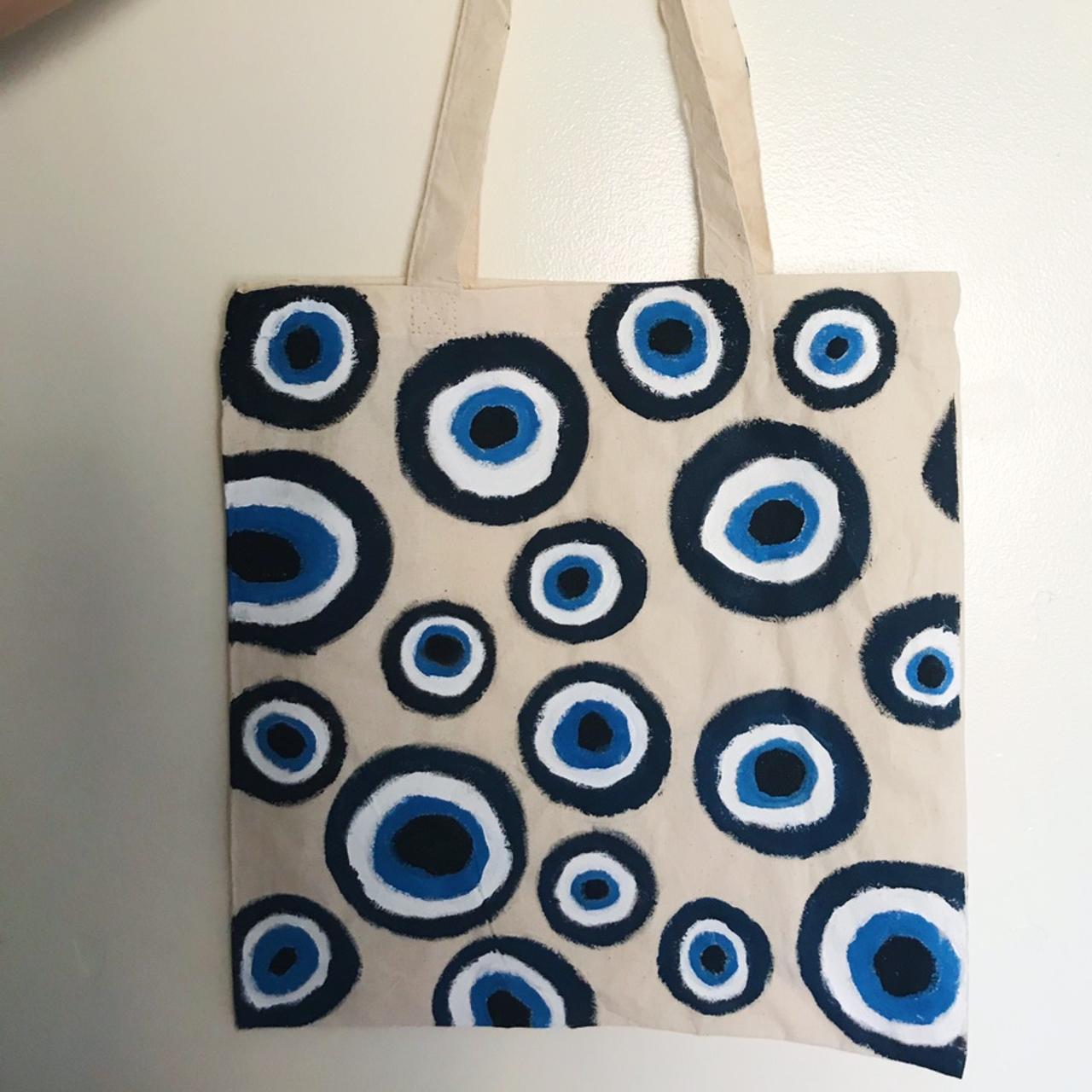 Hand Painted Upcycled Shopping Bag Tote – Urban Bling