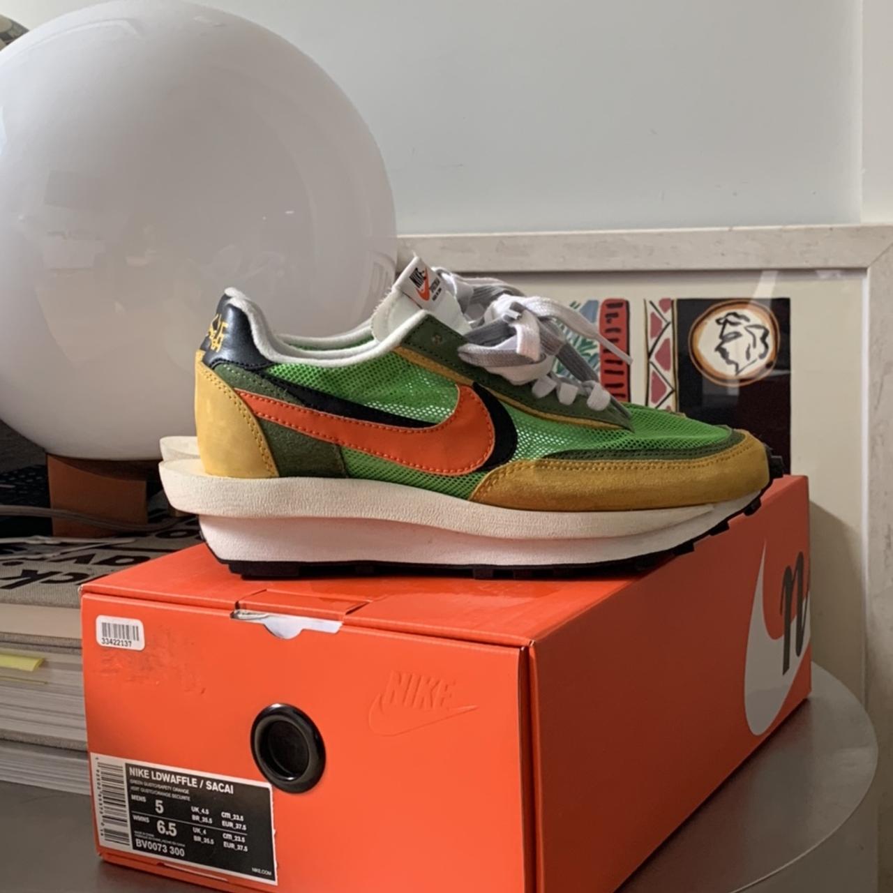 nike x sacai ld waffle green gusto