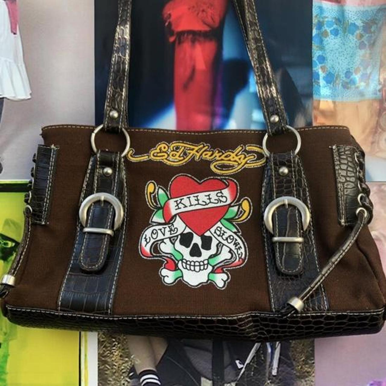 Ed Hardy Brown Bag Photos From Previous Seller Depop   P0 