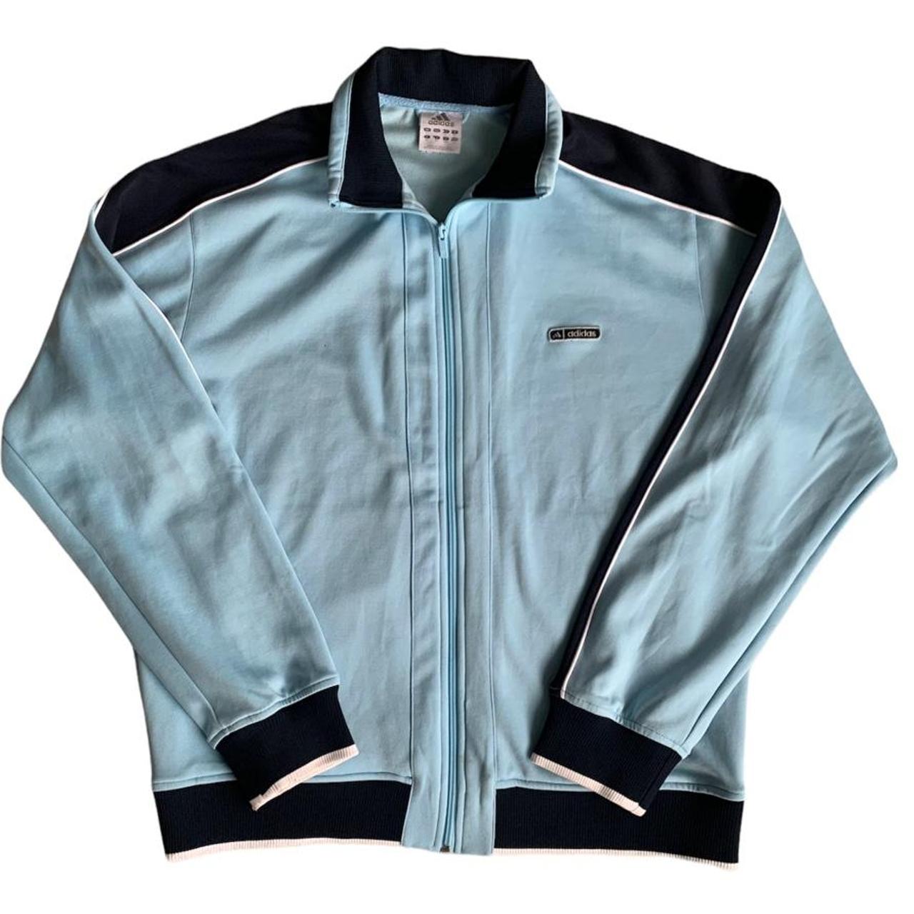 Adidas - Vintage Track Jacket in Light Blue. Size:... - Depop