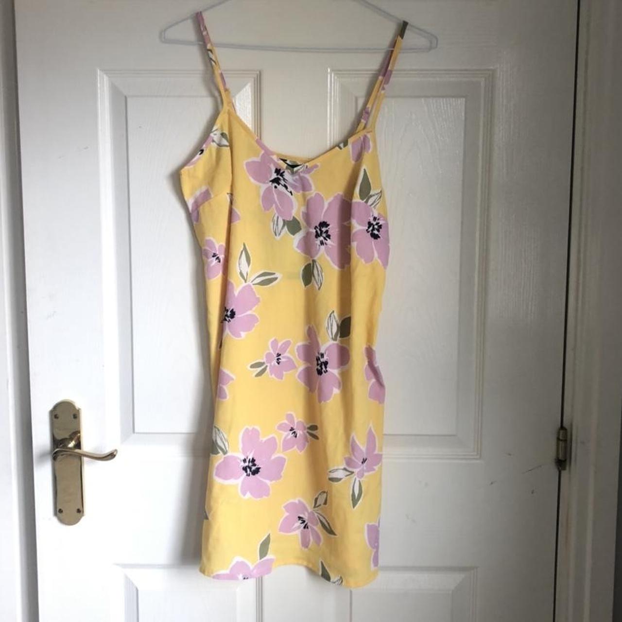 New Look tropical slip dress with adjustable straps.... - Depop