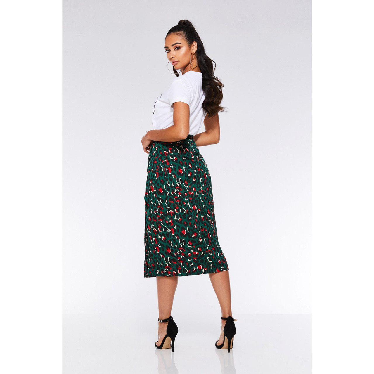 Quiz leopard print skirt best sale