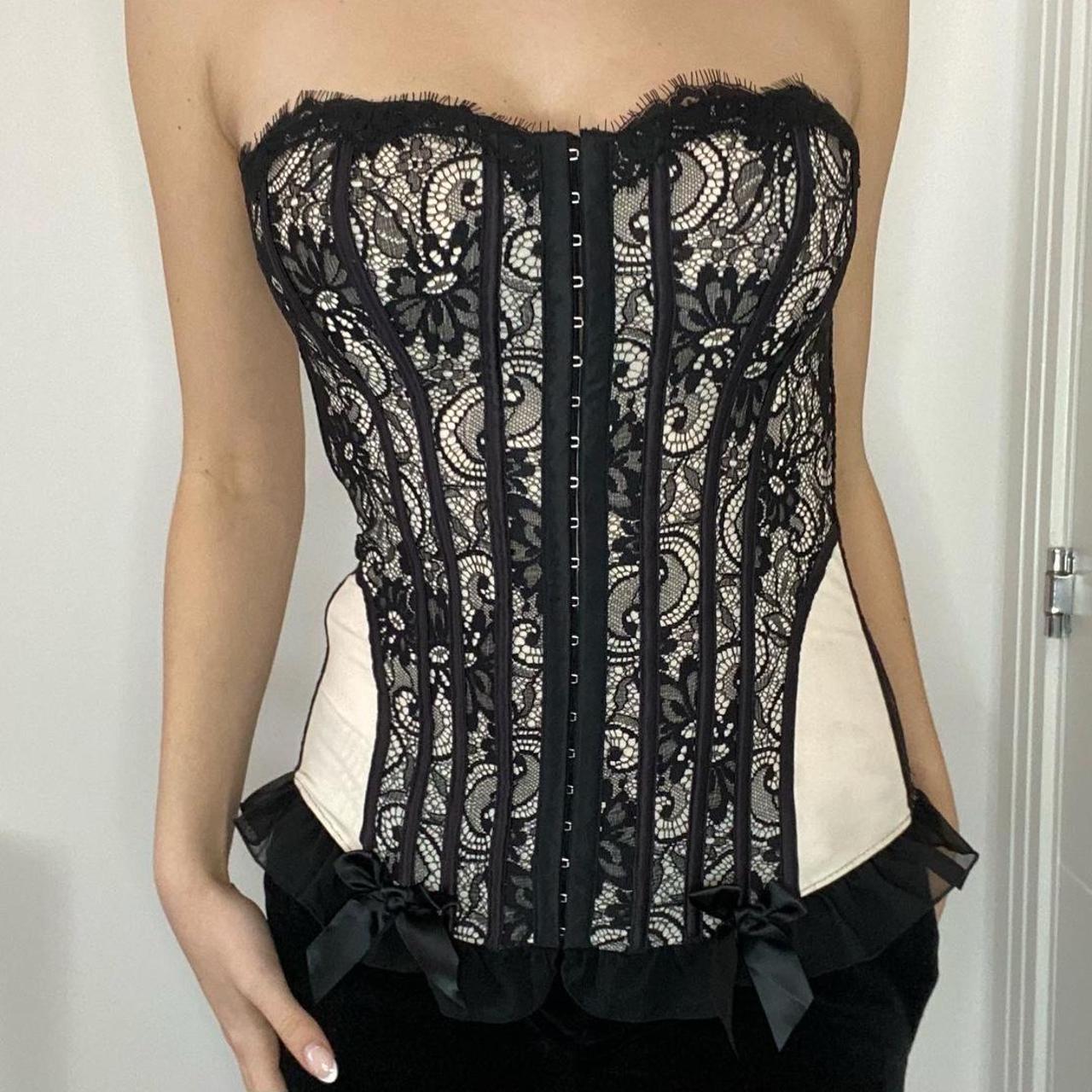 Stunning Ann Summers lace corset with a lace up back... - Depop
