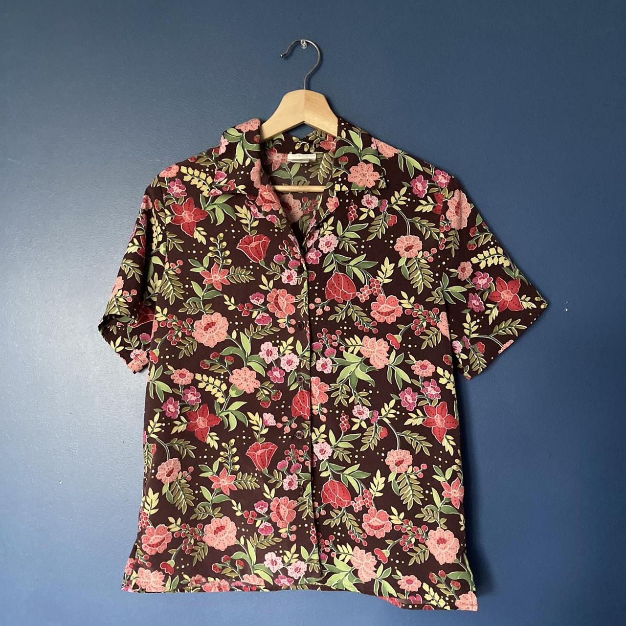 Women's Pink and Brown Shirt | Depop