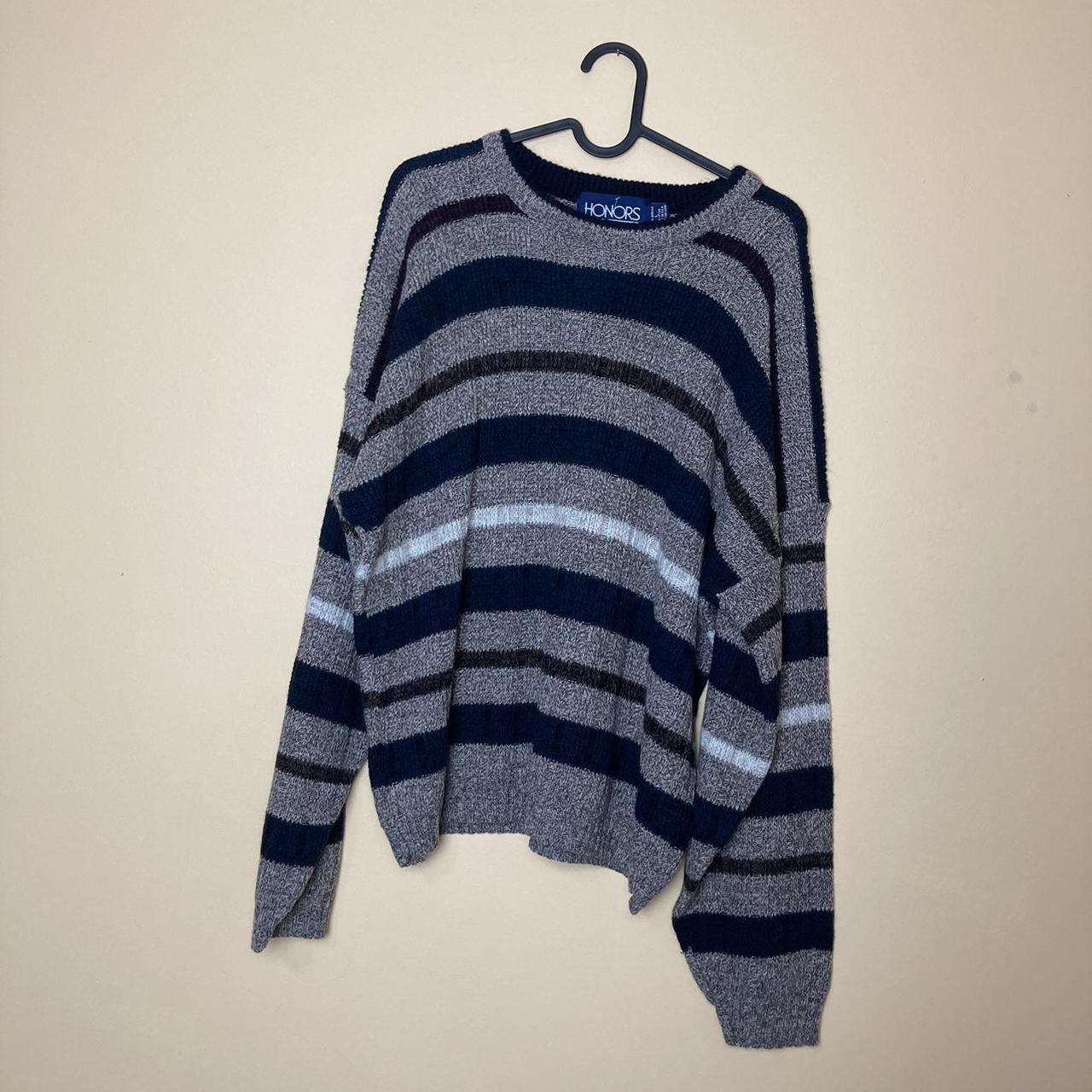 Vintage neutral colored knit sweater by... - Depop