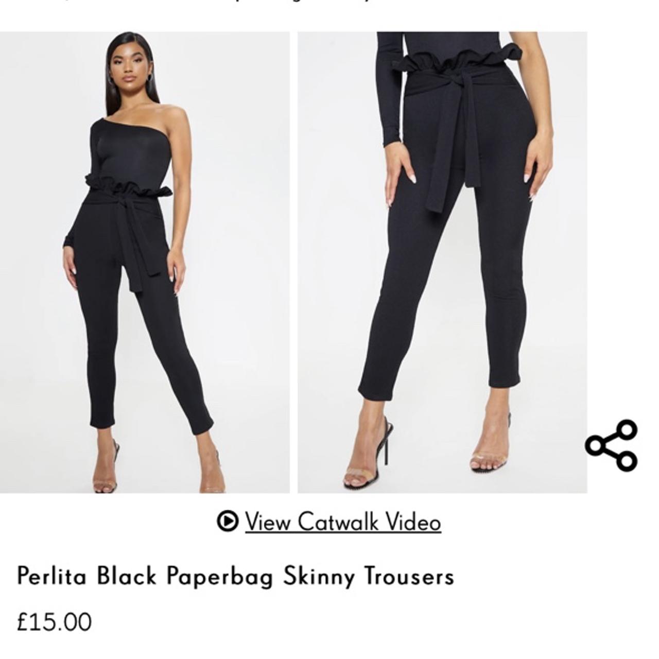 PLT paper bag black trousers FREE DELIVERY Very... Depop