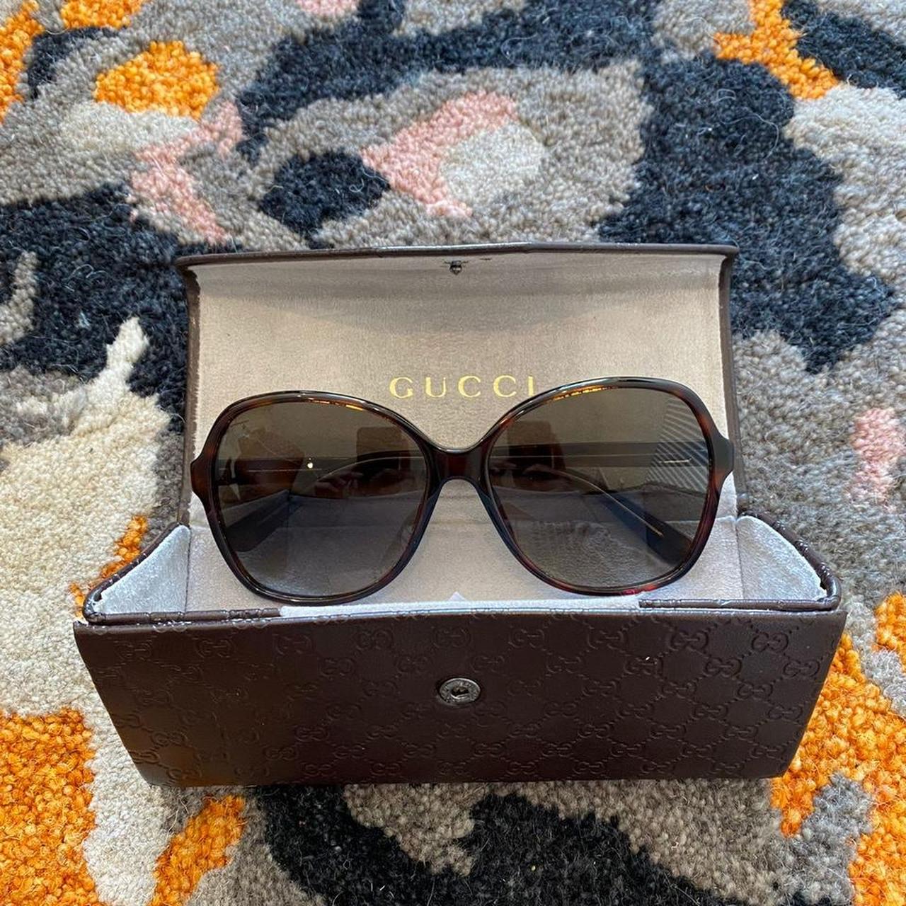 Gucci Women's Brown Sunglasses | Depop