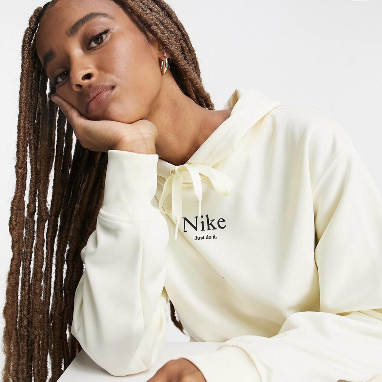 cream nike womens hoodie