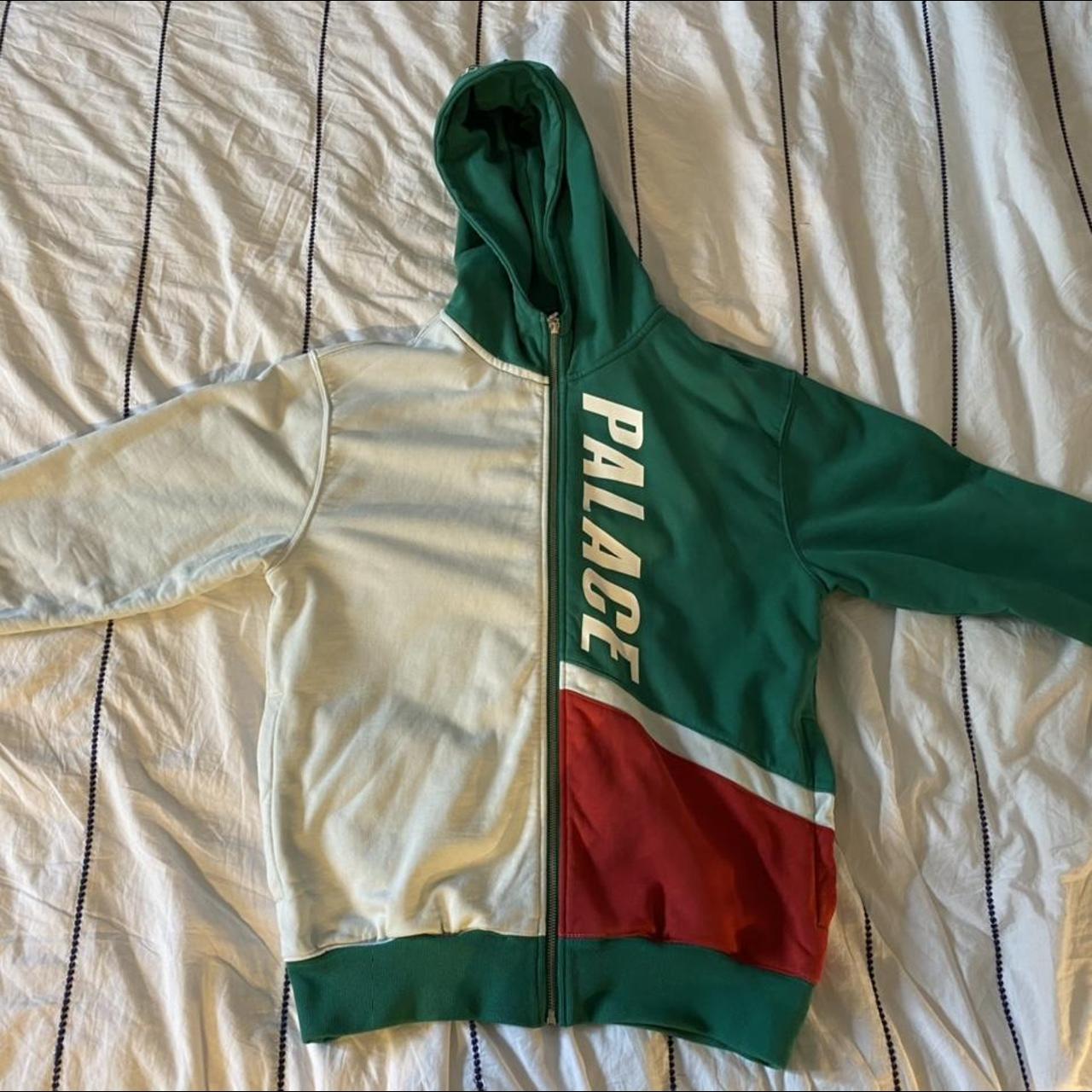 Palace zip up hoodie. Size small but would fit more... - Depop