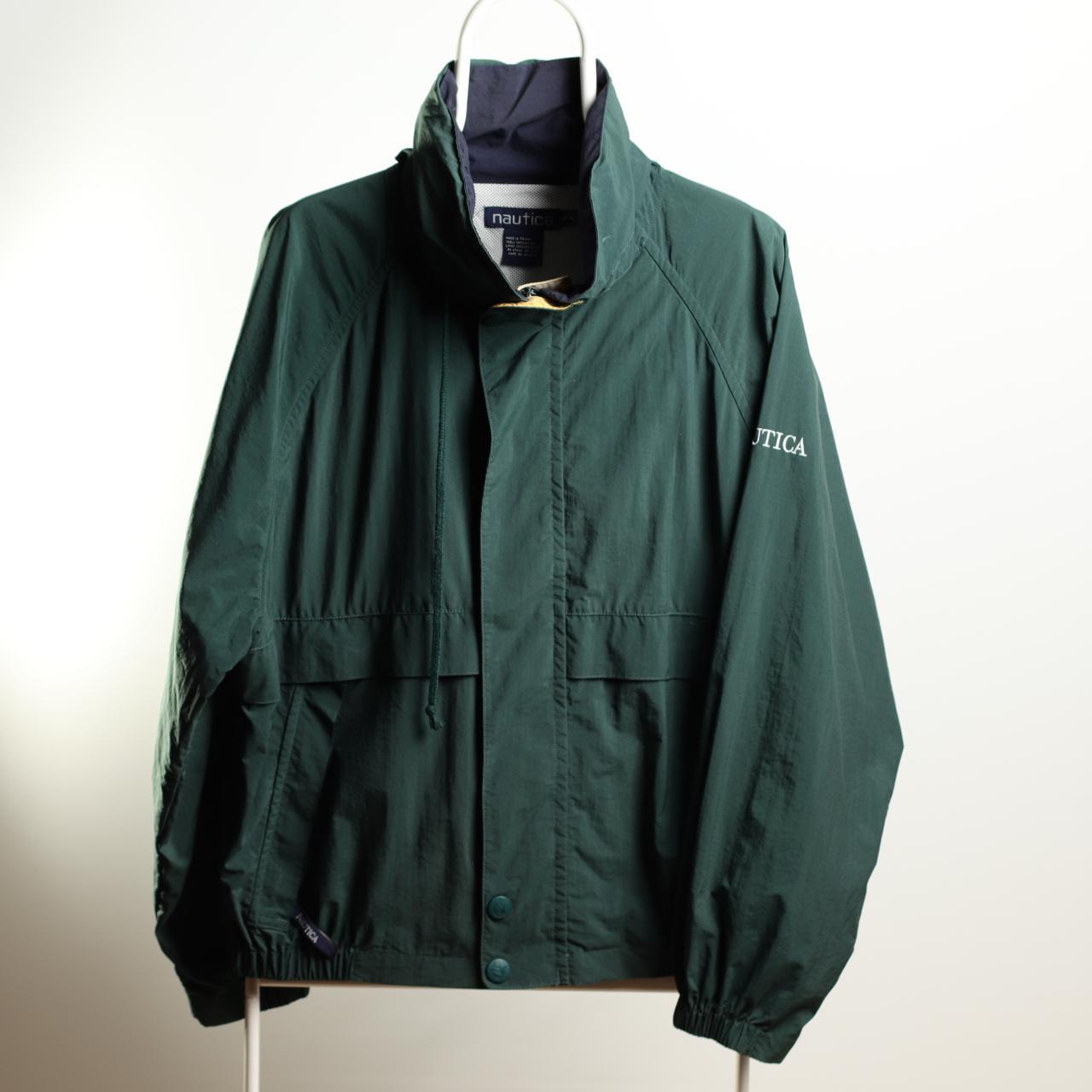 Nautica vintage windbreaker jacket in green. Two... - Depop