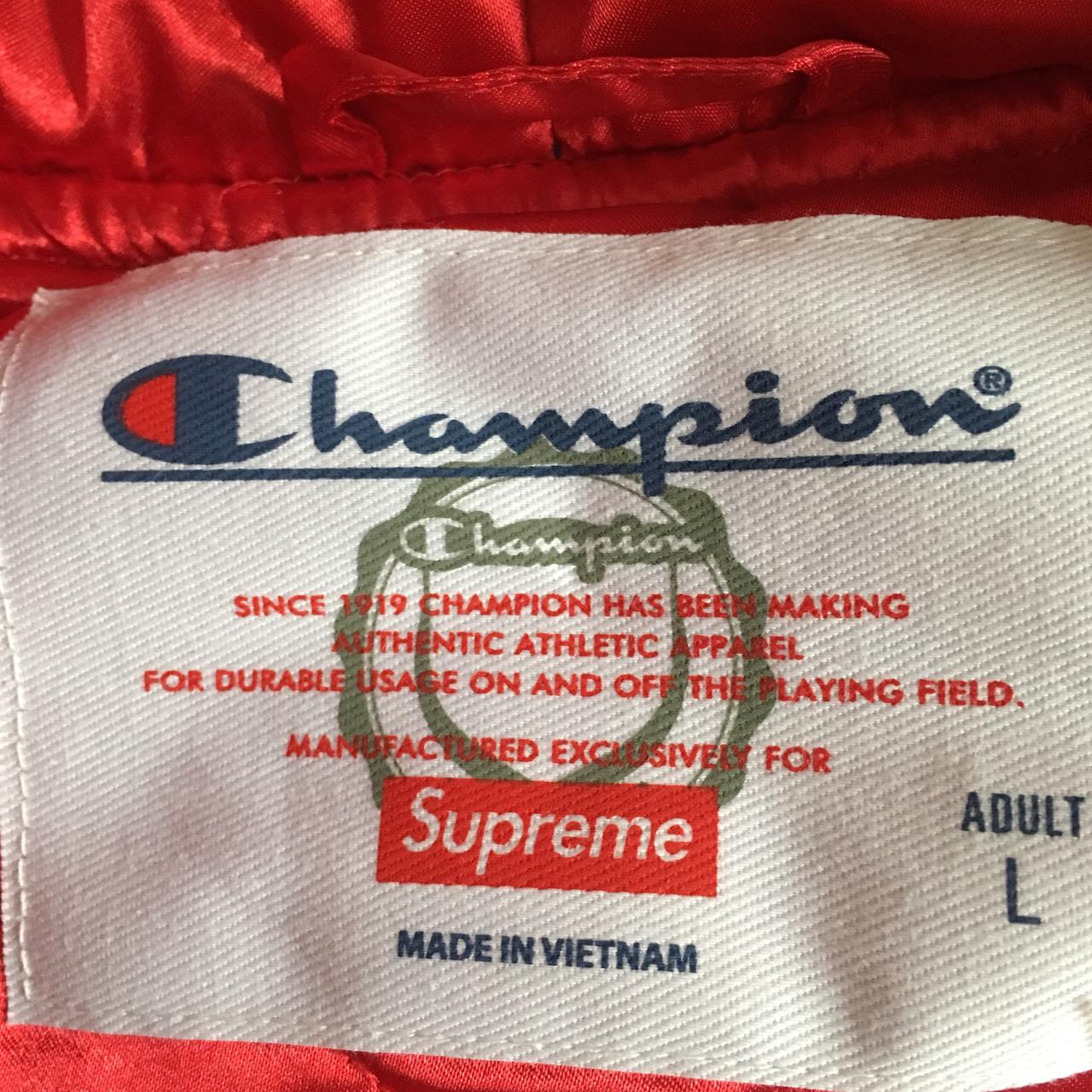 Buy Supreme x Champion Hooded Satin Varsity Jacket 'Black