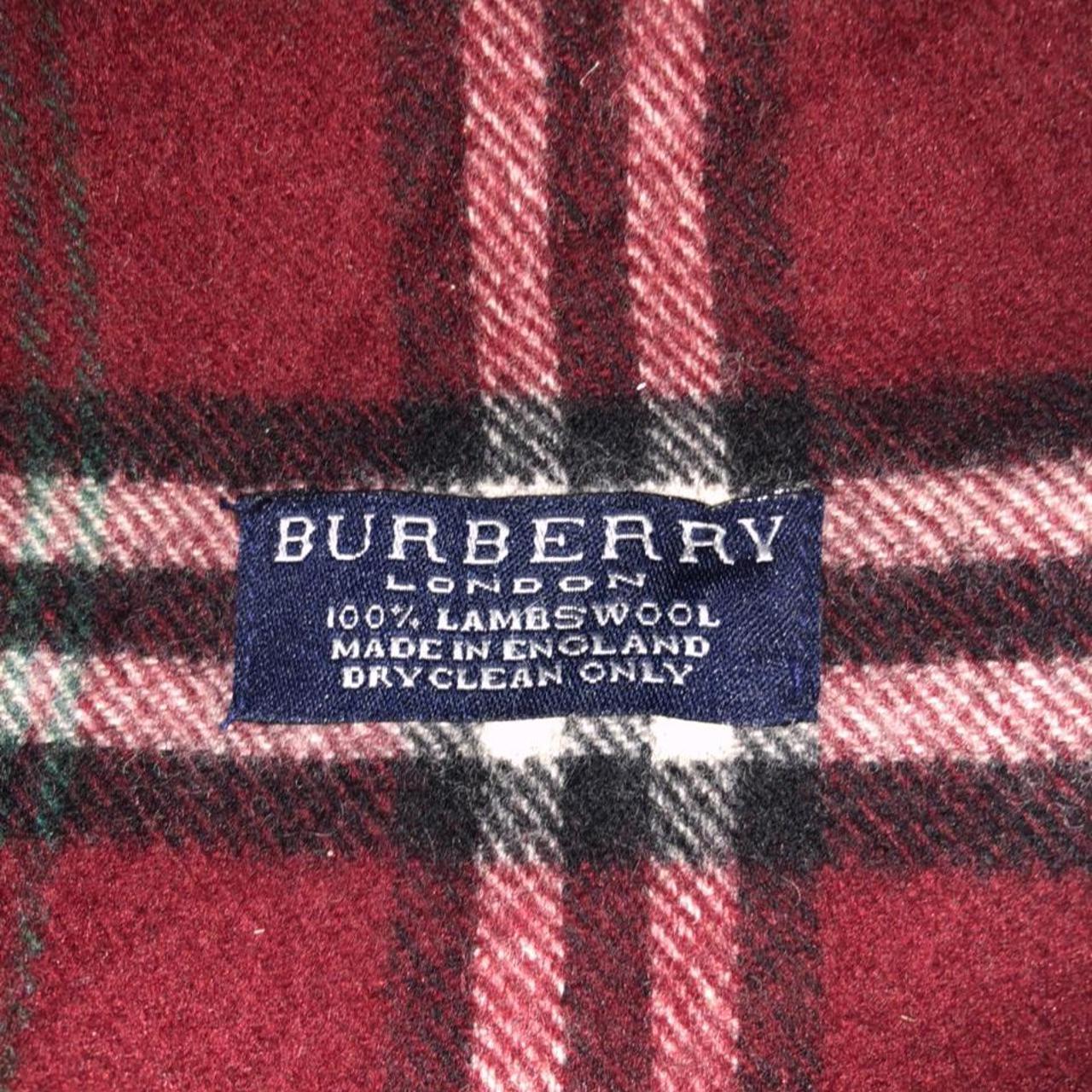 Vintage Burberry scarf 100% Lambswool Labels all... - Depop