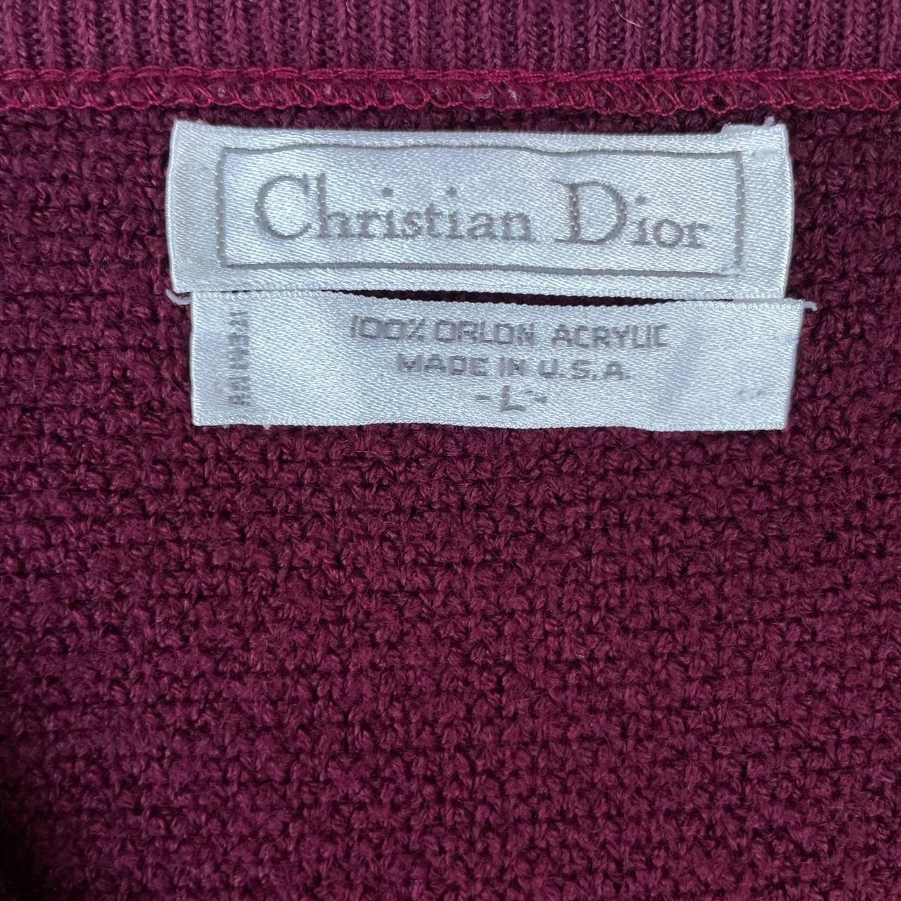 Christian Dior Men's Burgundy Jumper | Depop