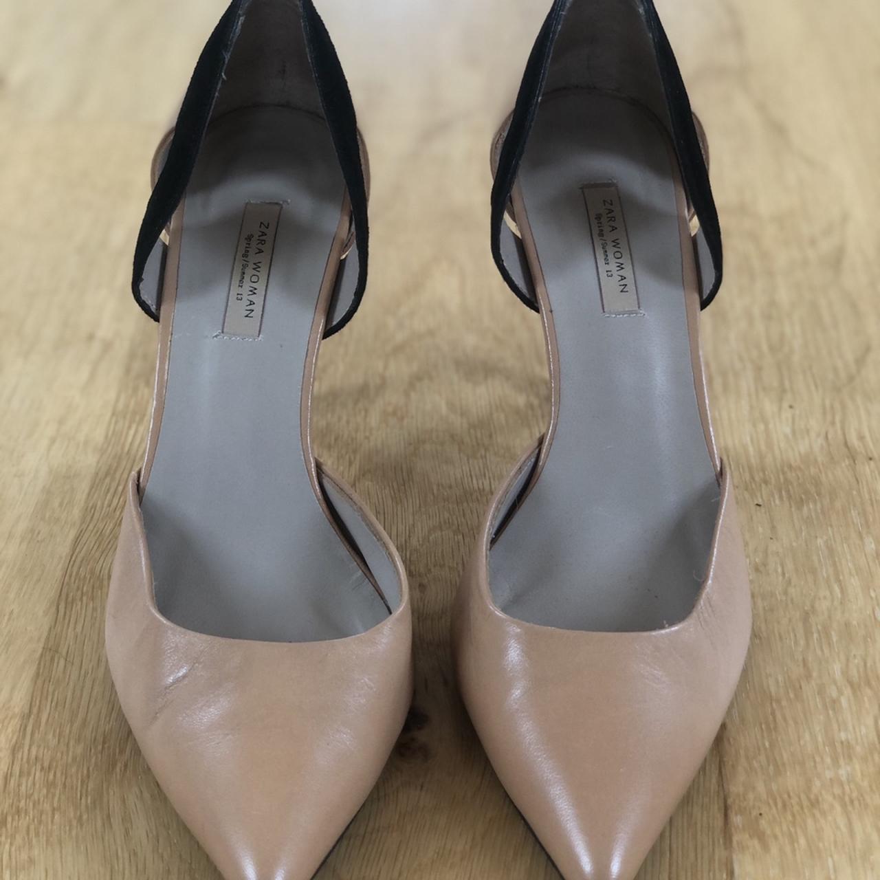 Beige Tan black high heels from Spring