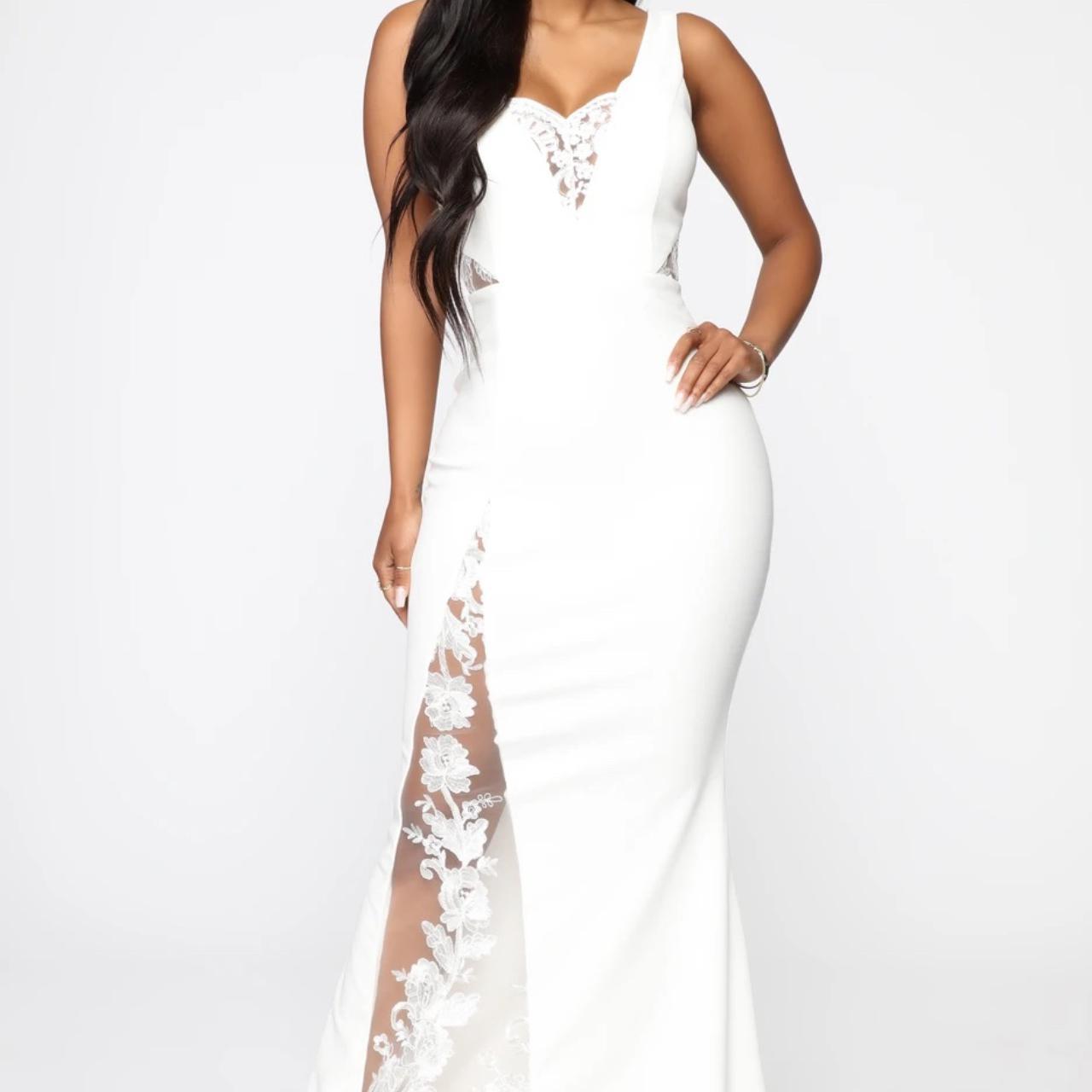 Fashion nova plus clearance size white dress