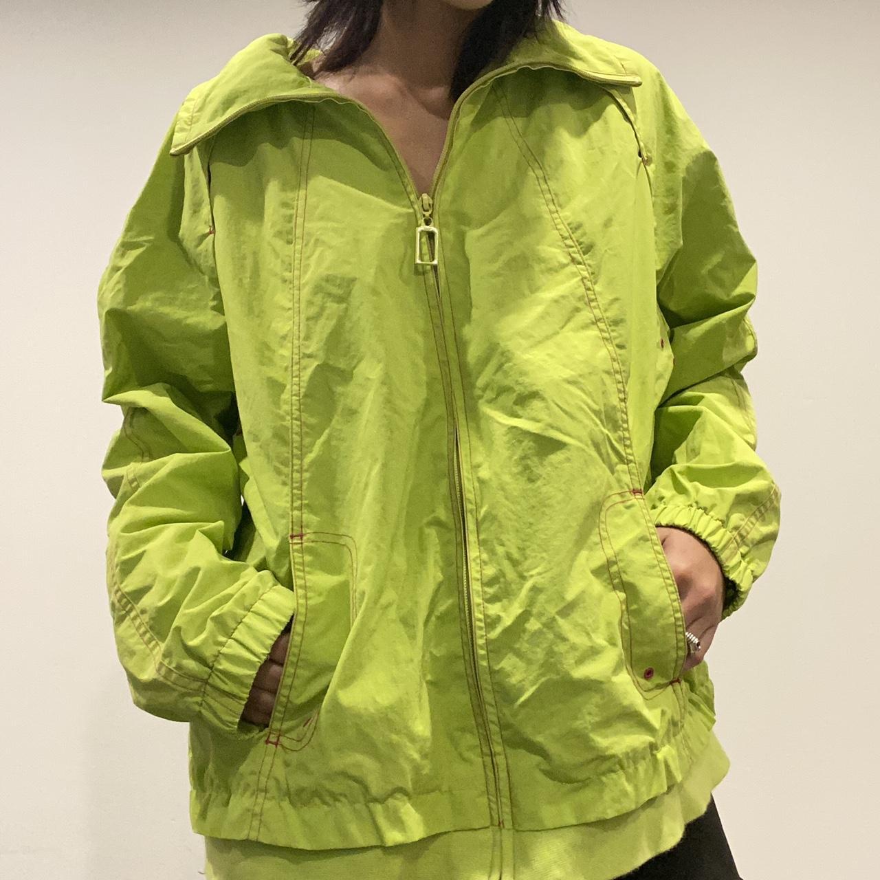 Lime green 2025 pink jacket