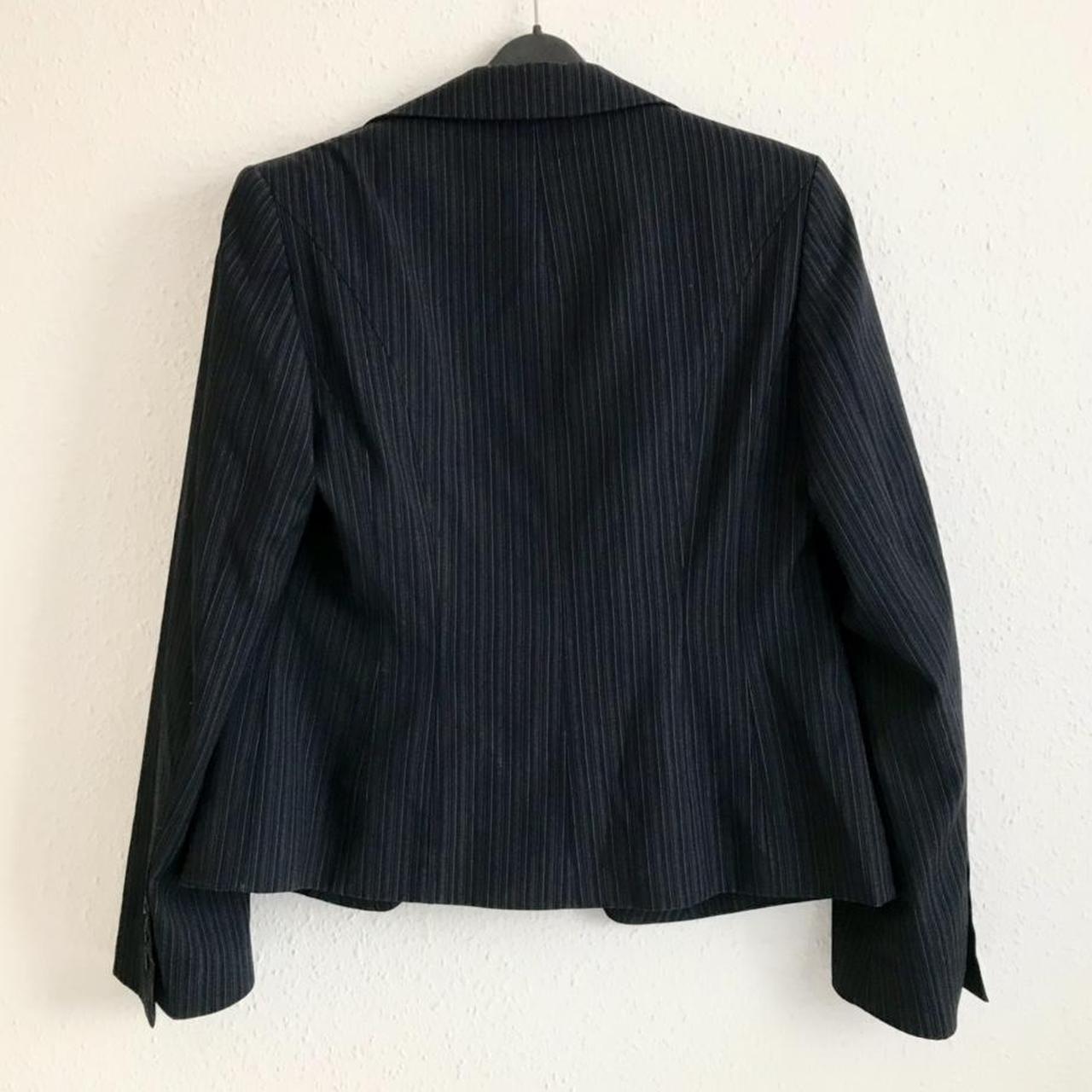 Vintage Next Tailoring navy blue pinstripe blazer... - Depop