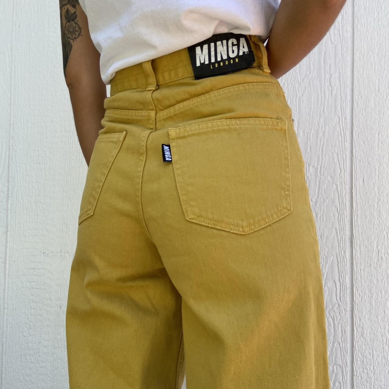 Minga London Women's Yellow Jeans | Depop