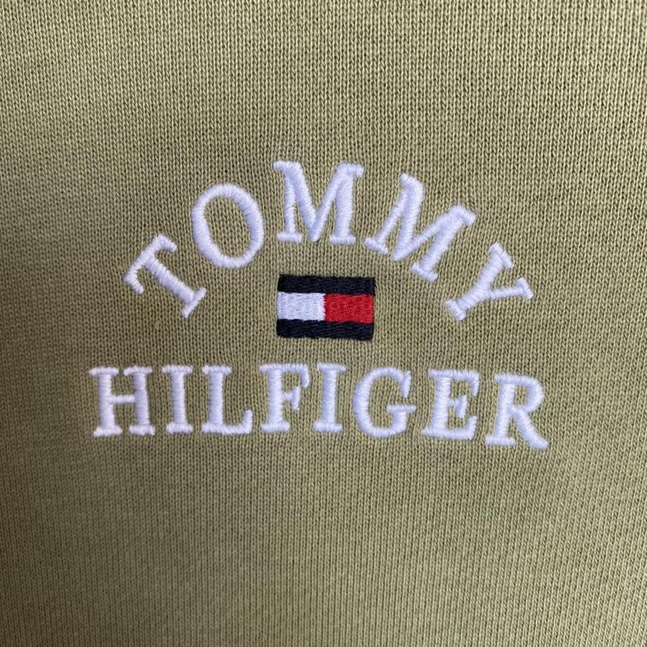 Tommy Hilfiger Men's Green and Khaki Sweatshirt | Depop