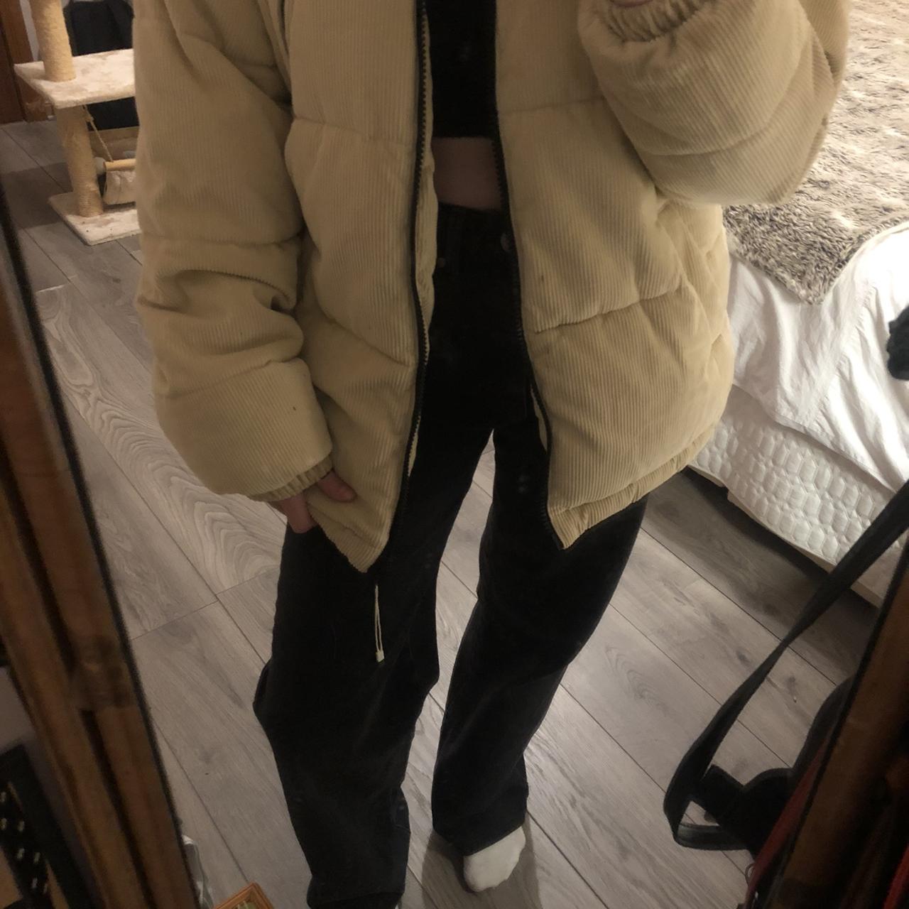 Bershka Women's Tan and Cream Jacket (2)