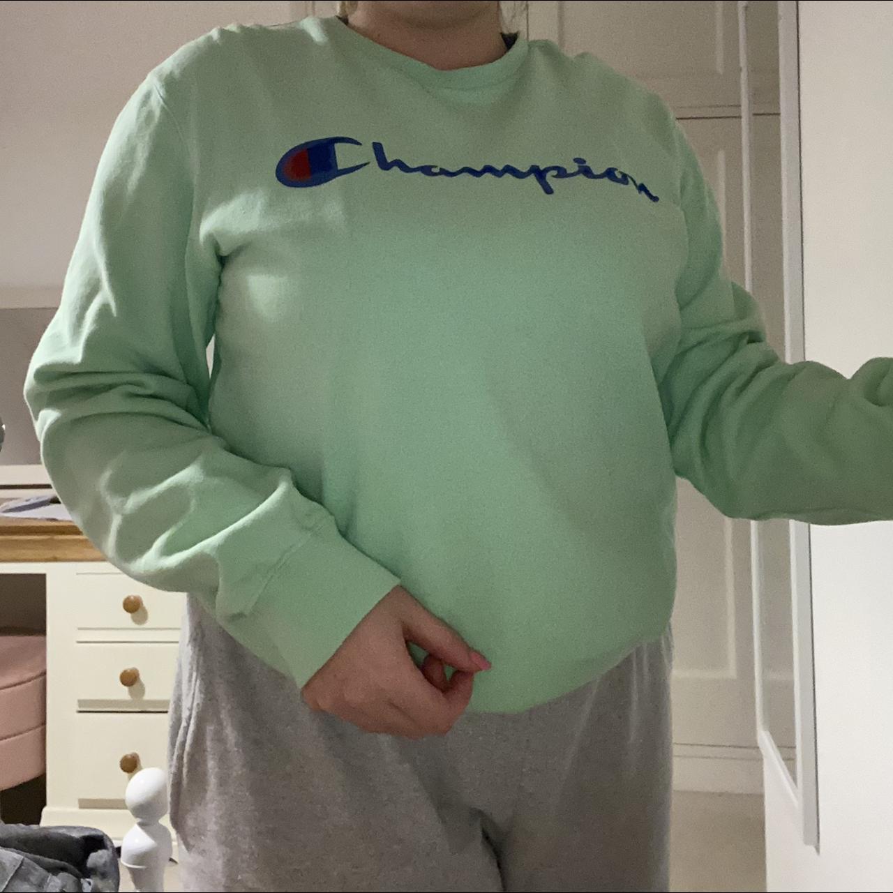 Mint green store champion jumper