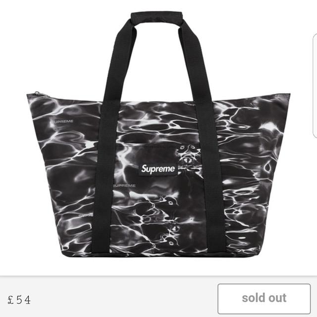 Supreme Ripple Packable Tote Bag Black Completely... - Depop