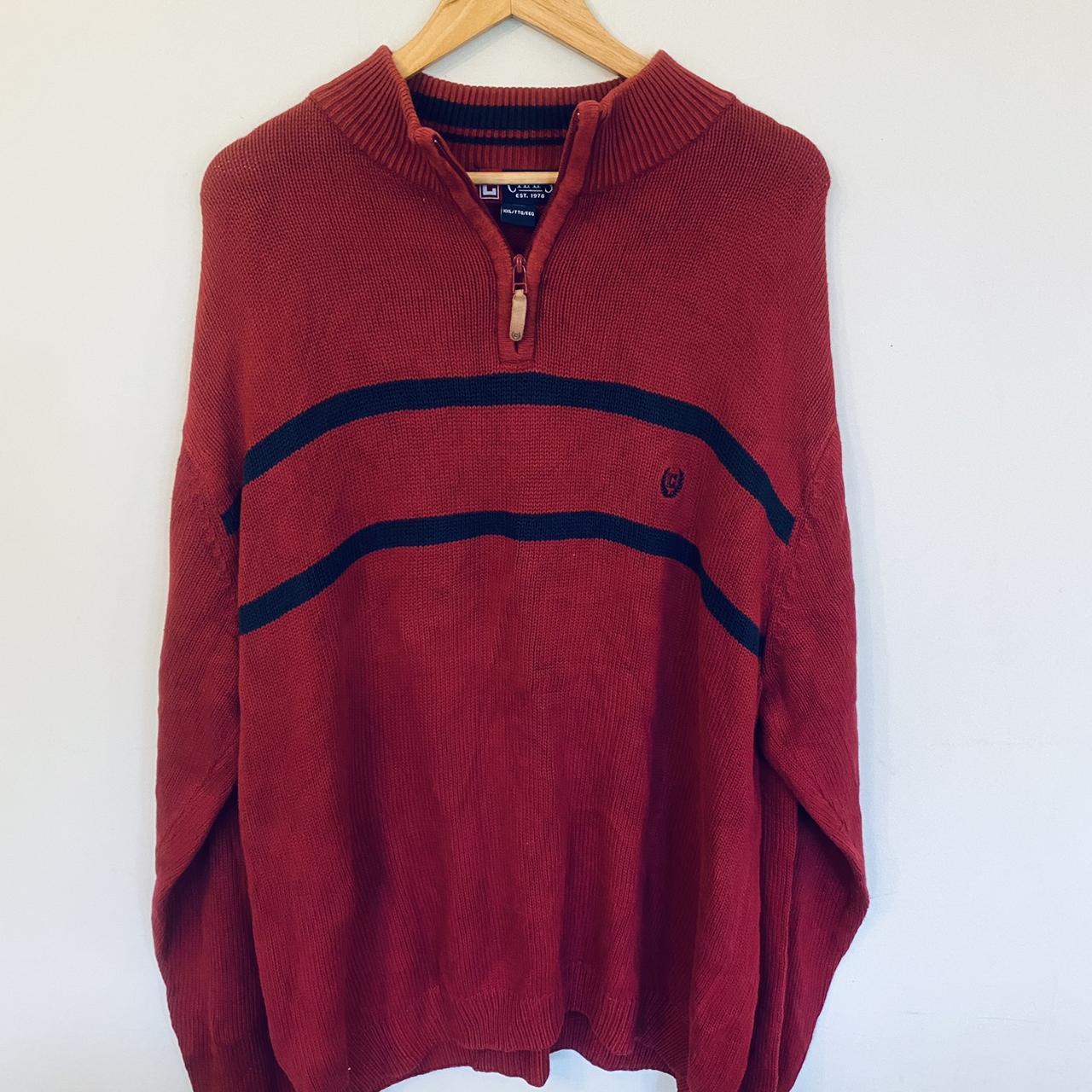 Chaps 1/4 Zip Jumper In Red UK XXL Amazing... - Depop