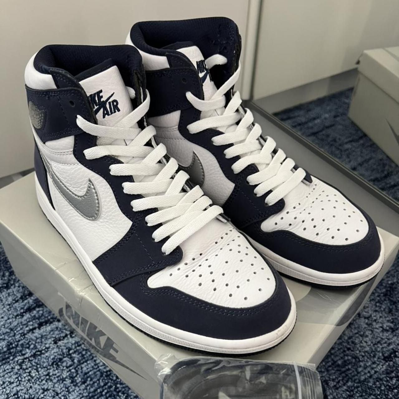 *USED* Jordan 1 Hi Og co.jp Midnight Navy UK 7... - Depop